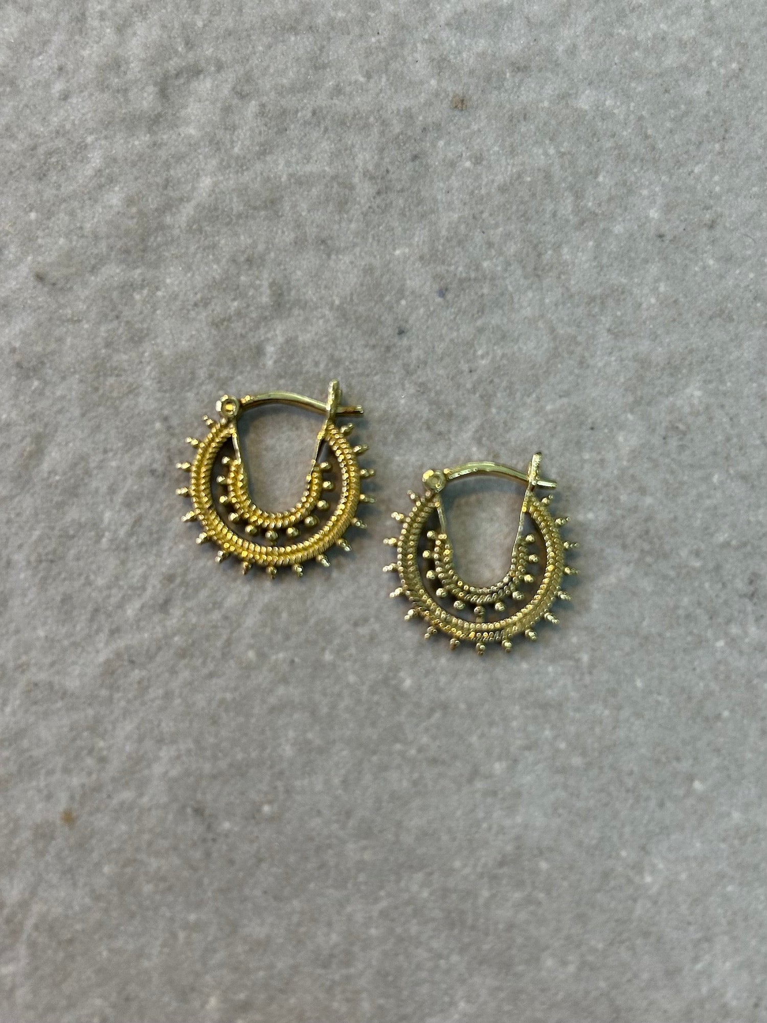 Mini Brass Earrings