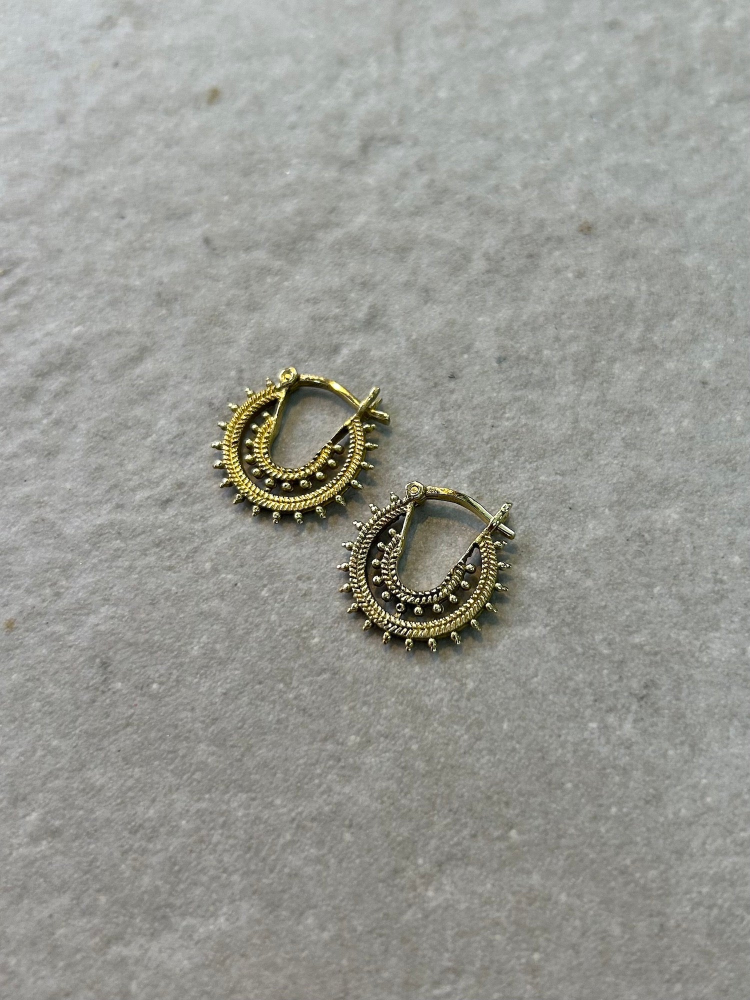 Mini Brass Earrings