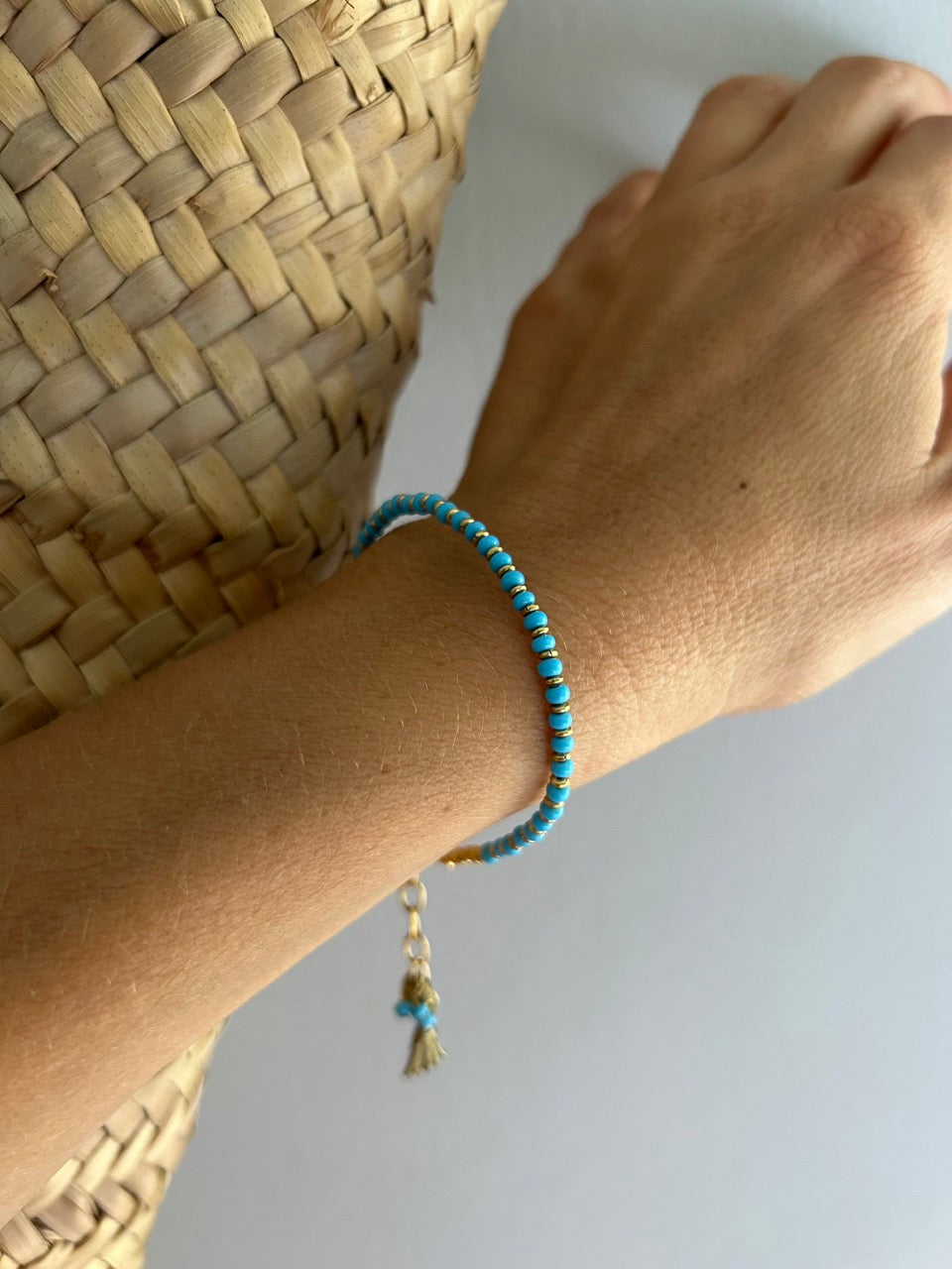 Natasha Beaded Bracelet - Lt. Blue