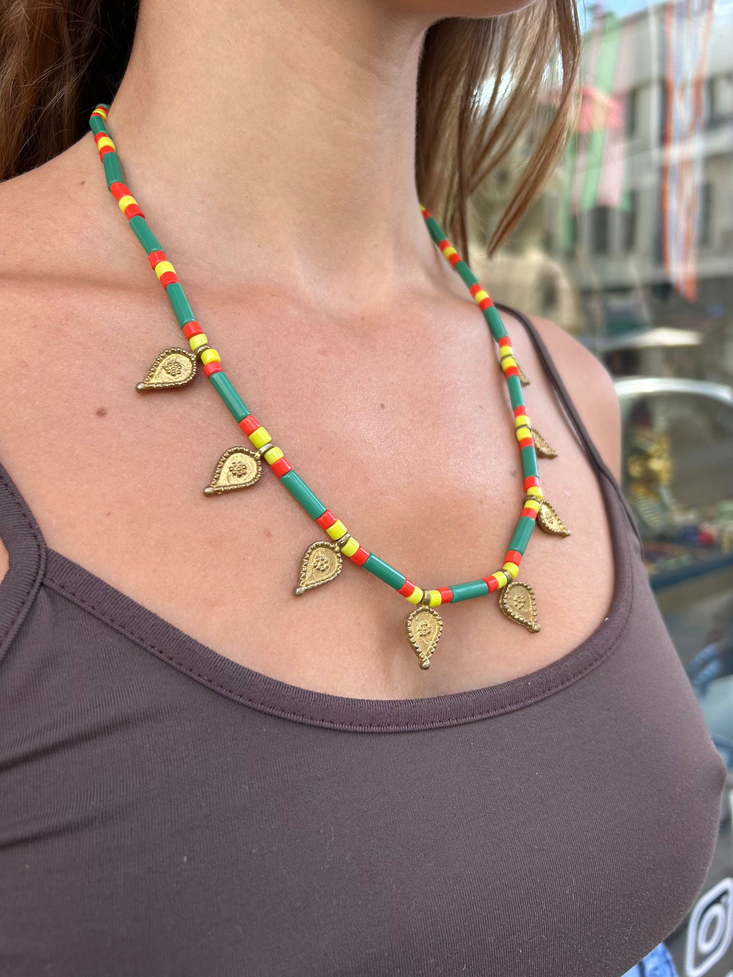 Green Tribal Necklace