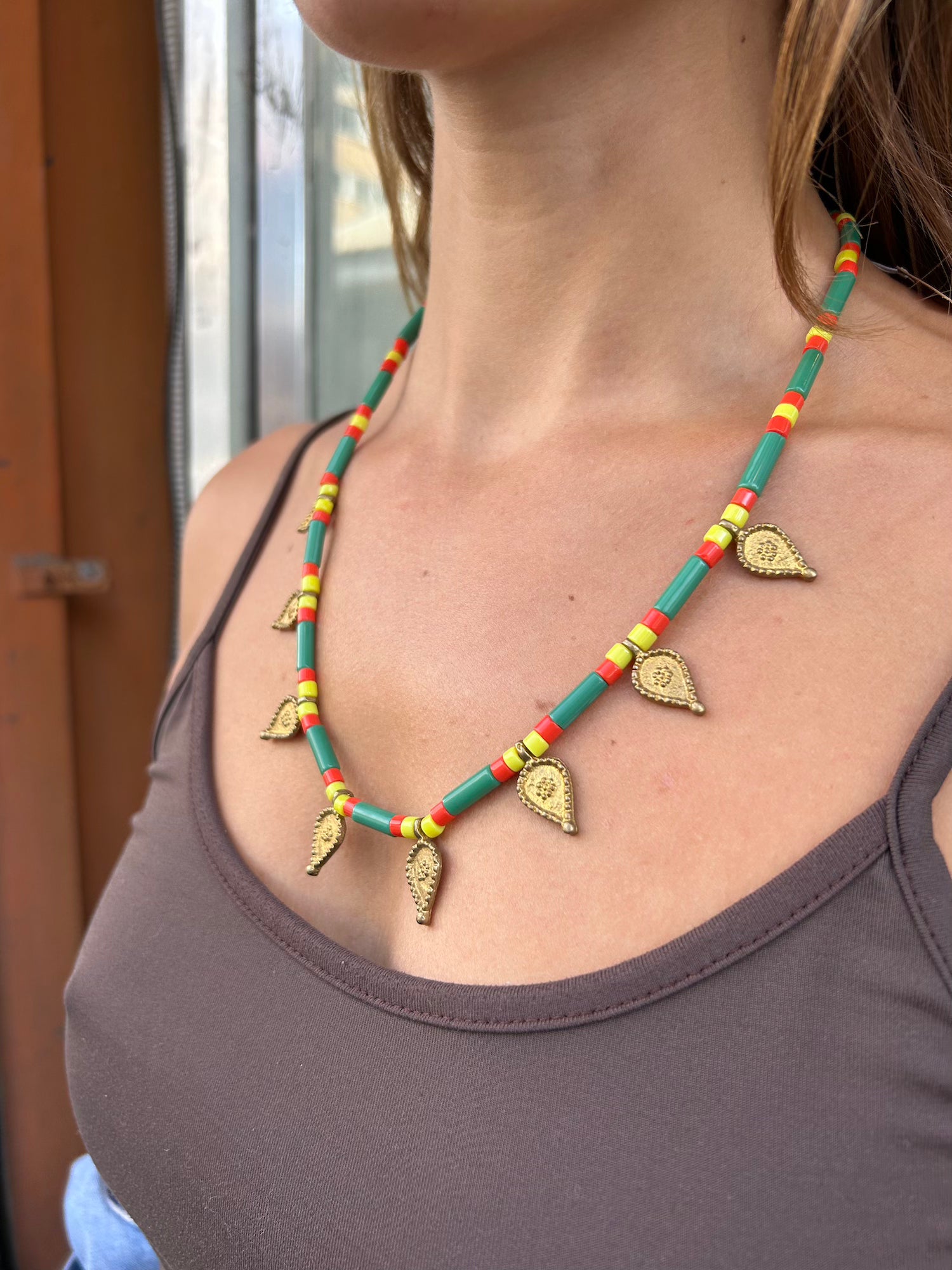 Green Tribal Necklace