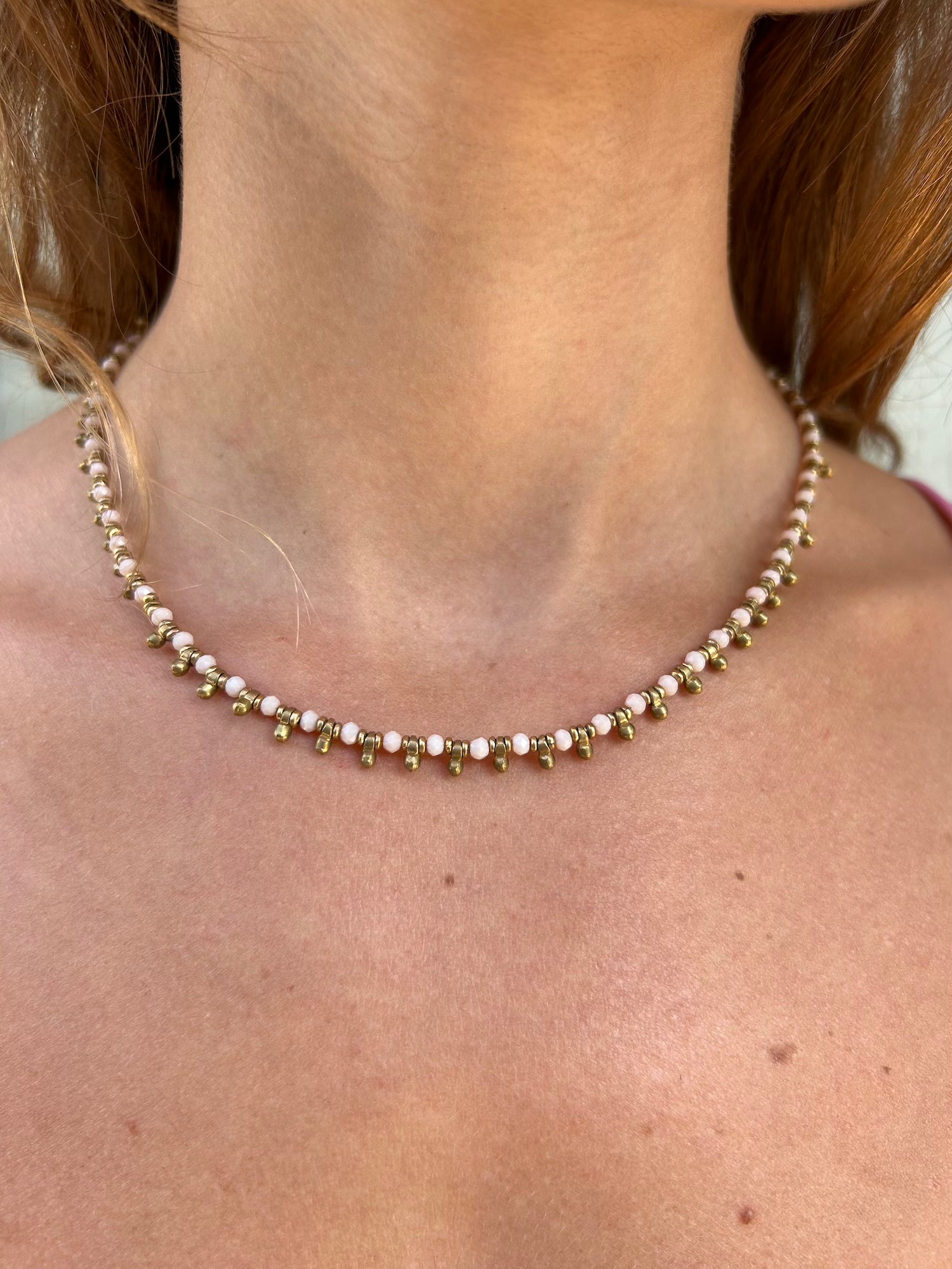 Natasha Rich Necklace (short) - White