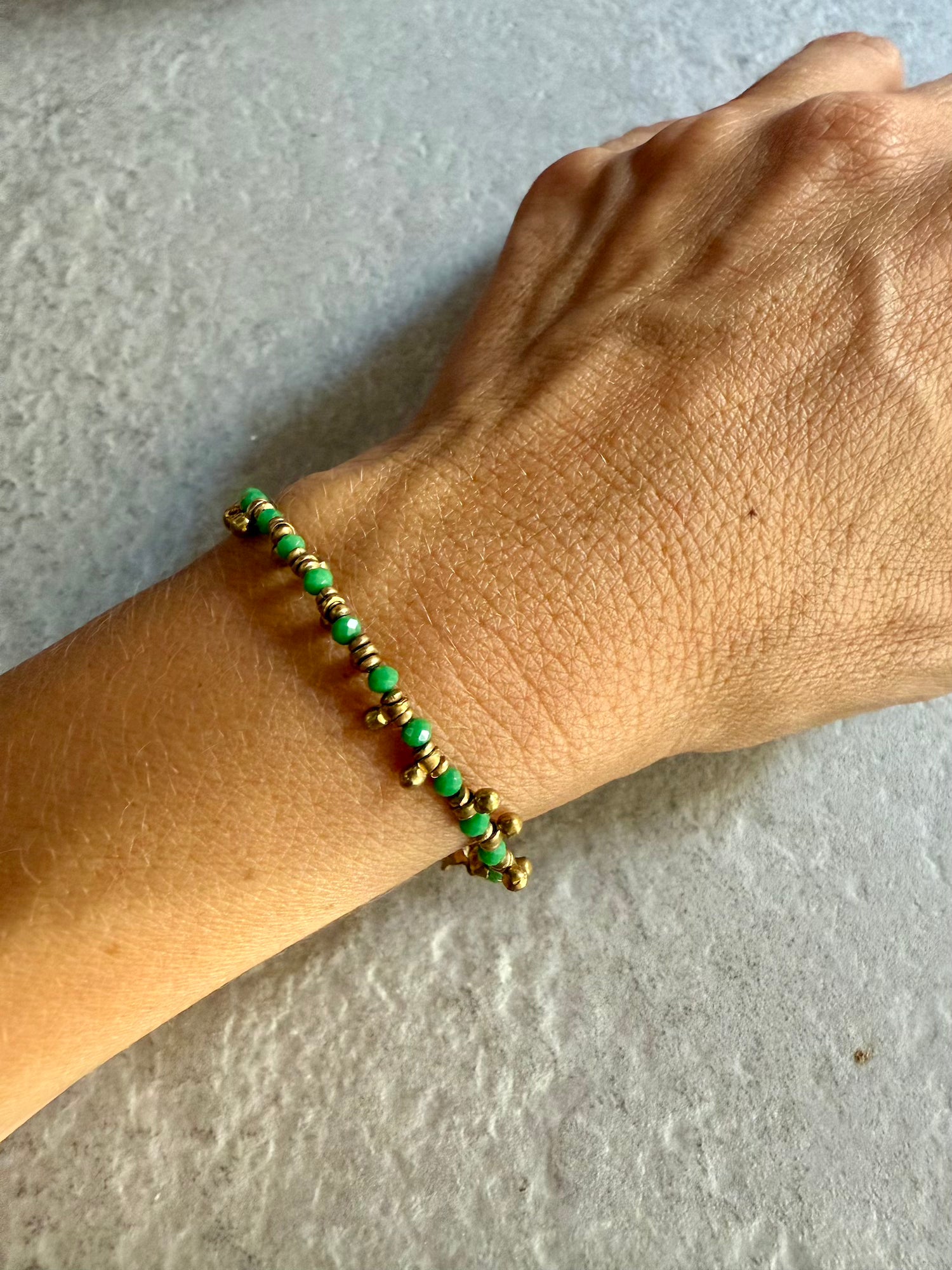 Natasha Beaded Bracelet - Lt. Green
