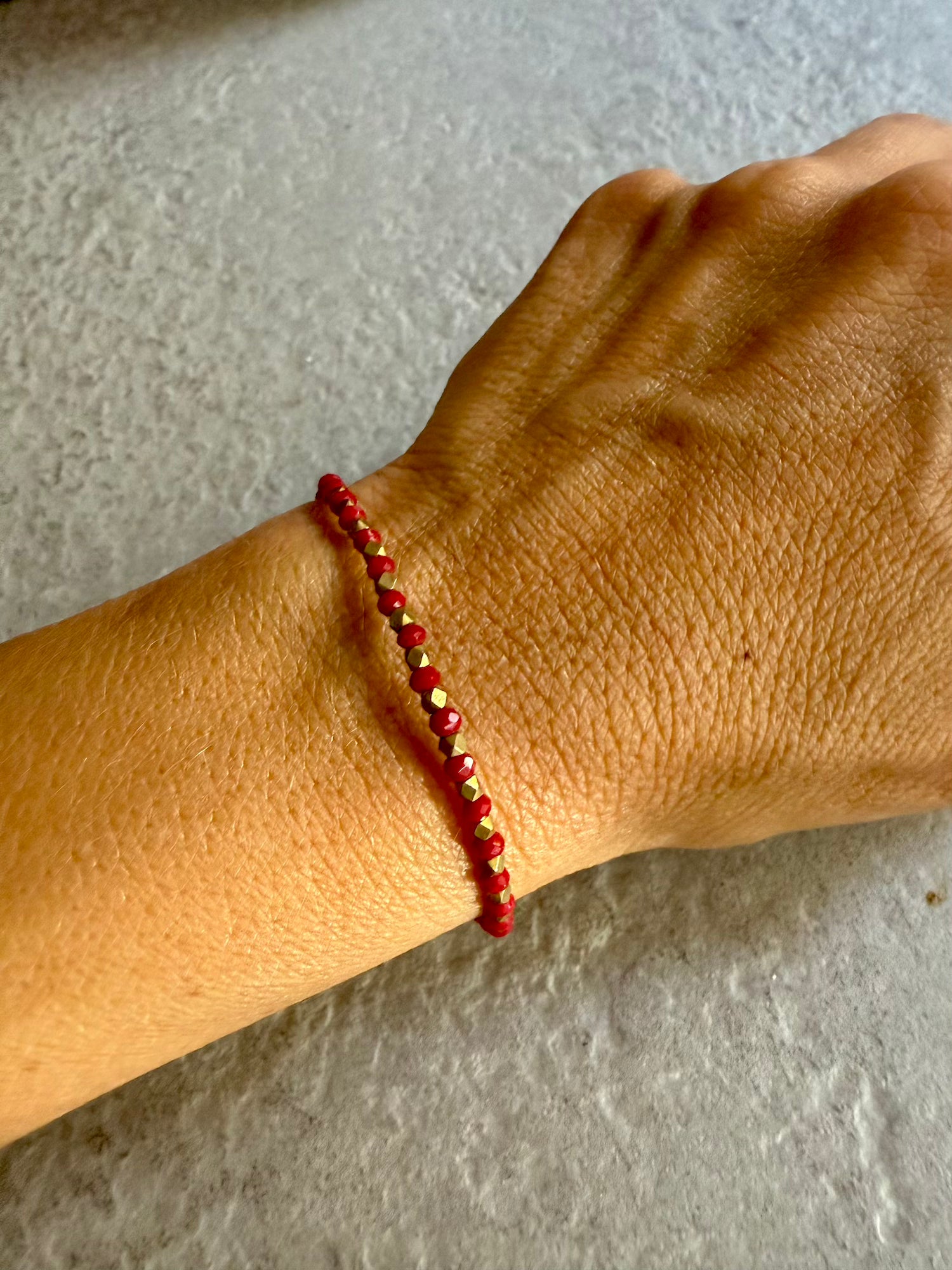 Natasha Beaded Bracelet - Red