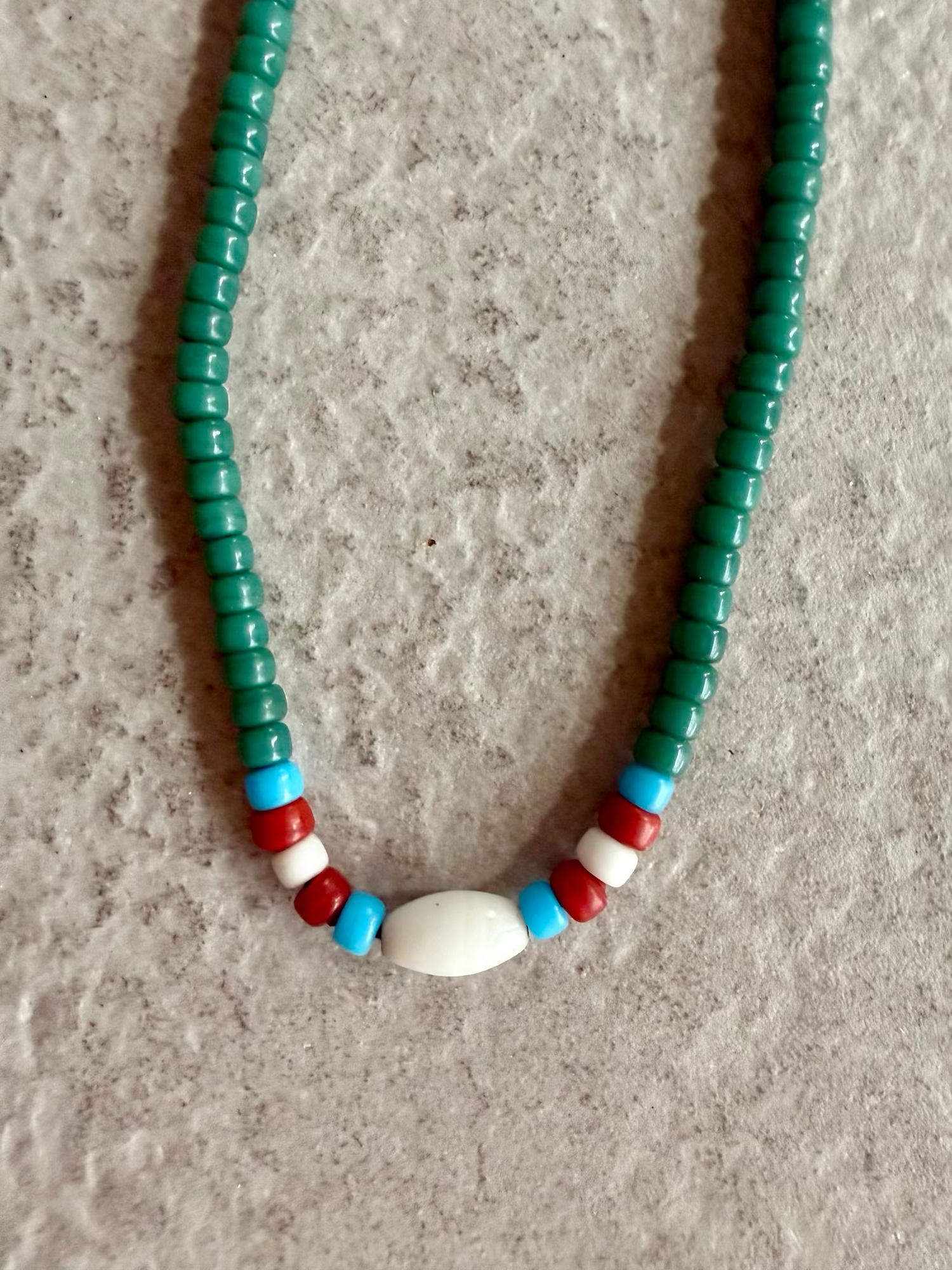 Nagaland Single Necklace - Dark Green