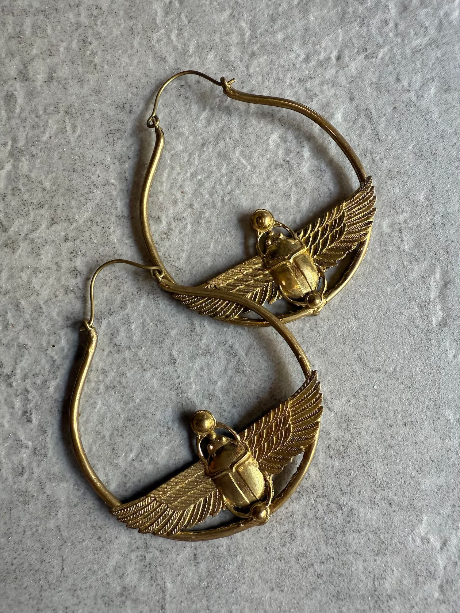 Scarab Wings Large Hoops