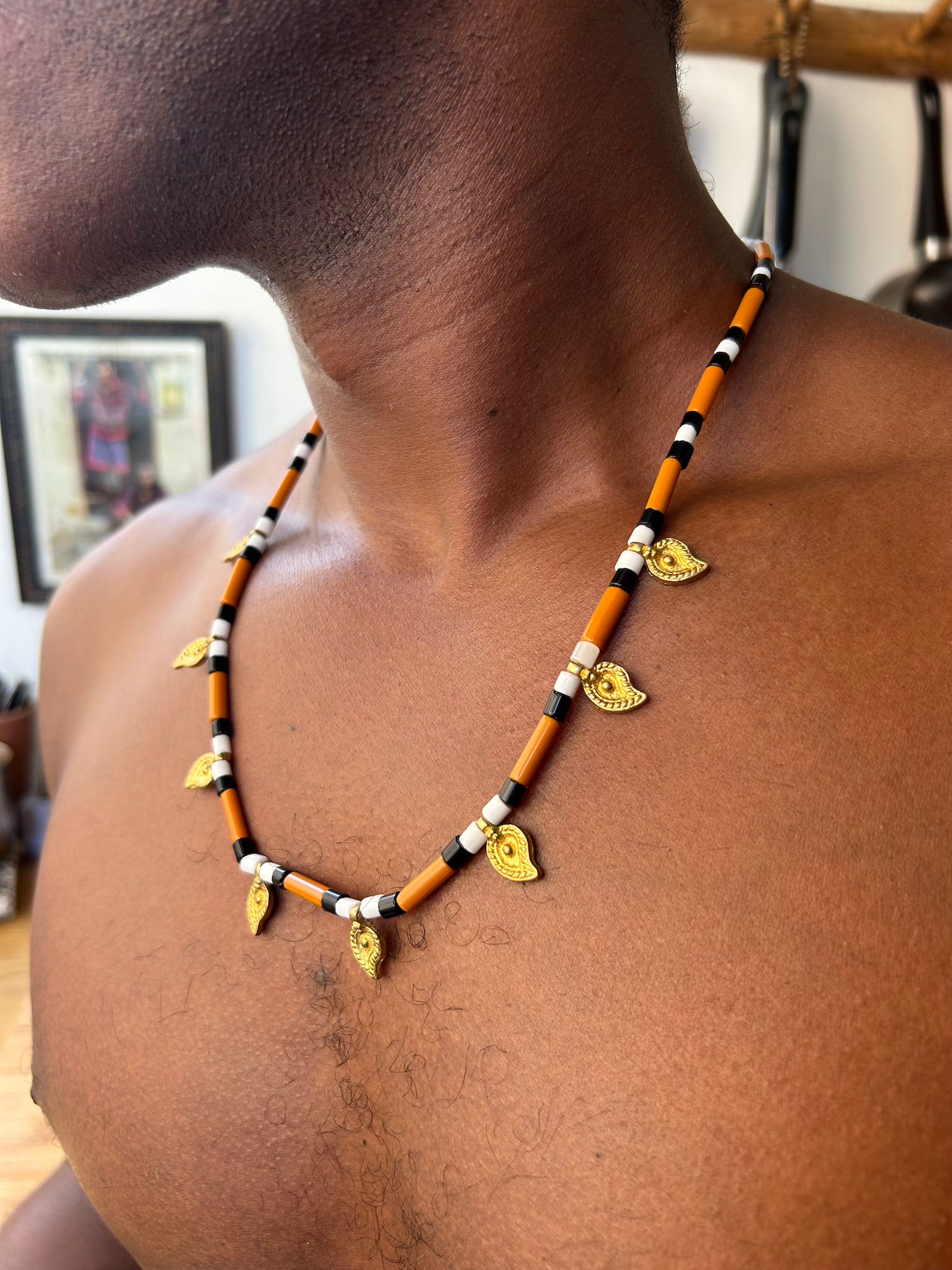 Camel Black Tribal Necklace