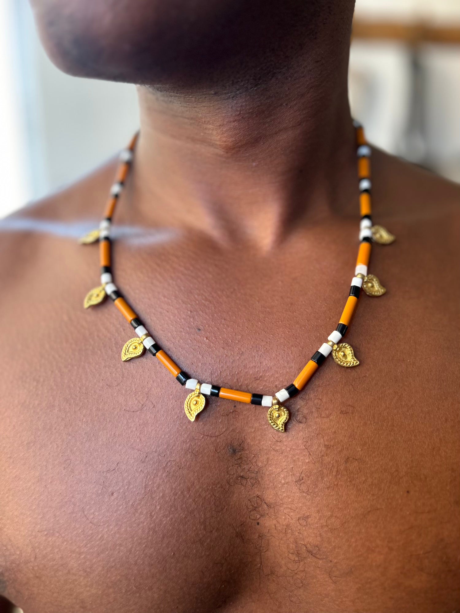 Camel Black Tribal Necklace