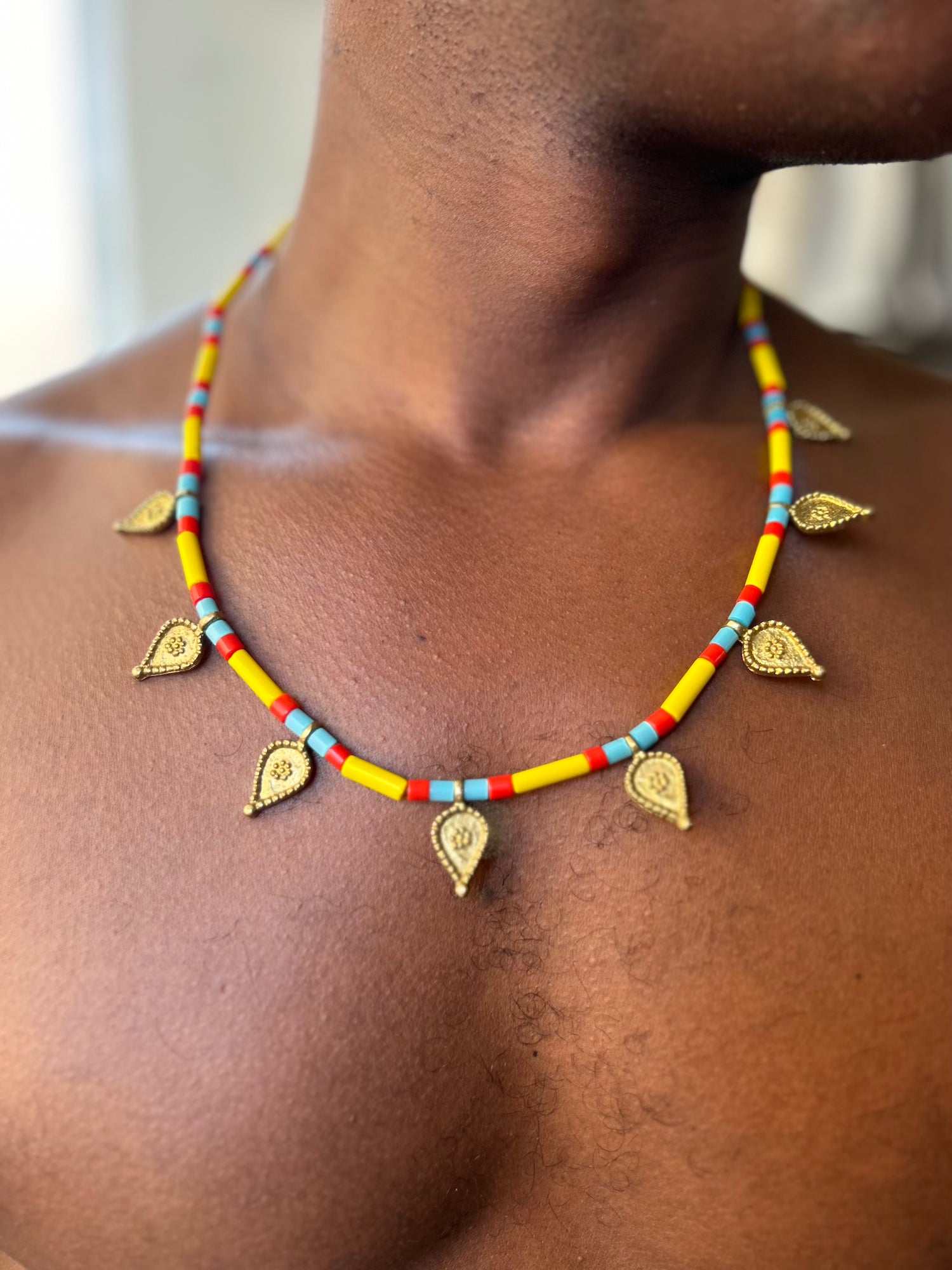 Yellow Tribal Necklace