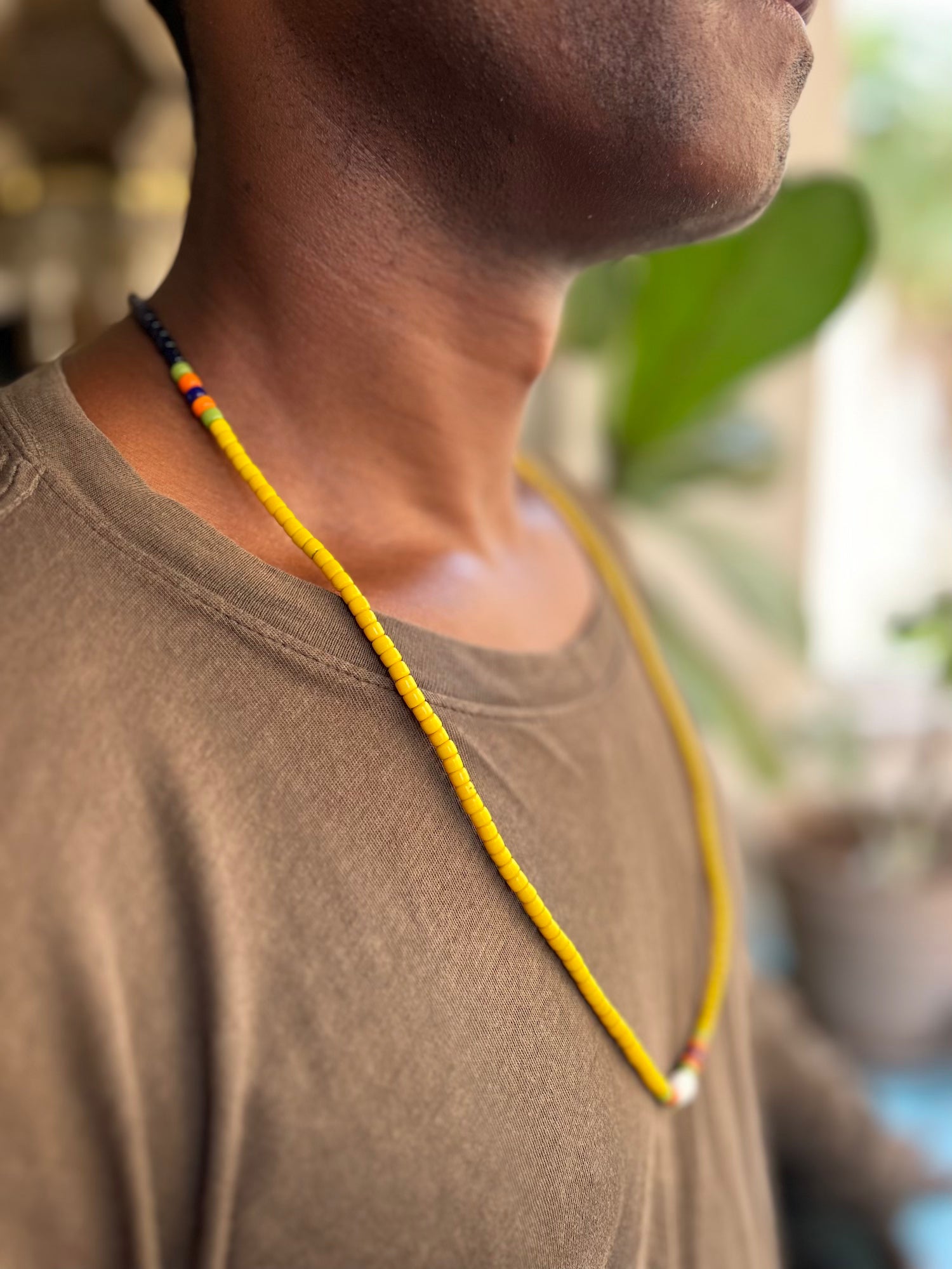 Nagaland Single Necklace - Yellow