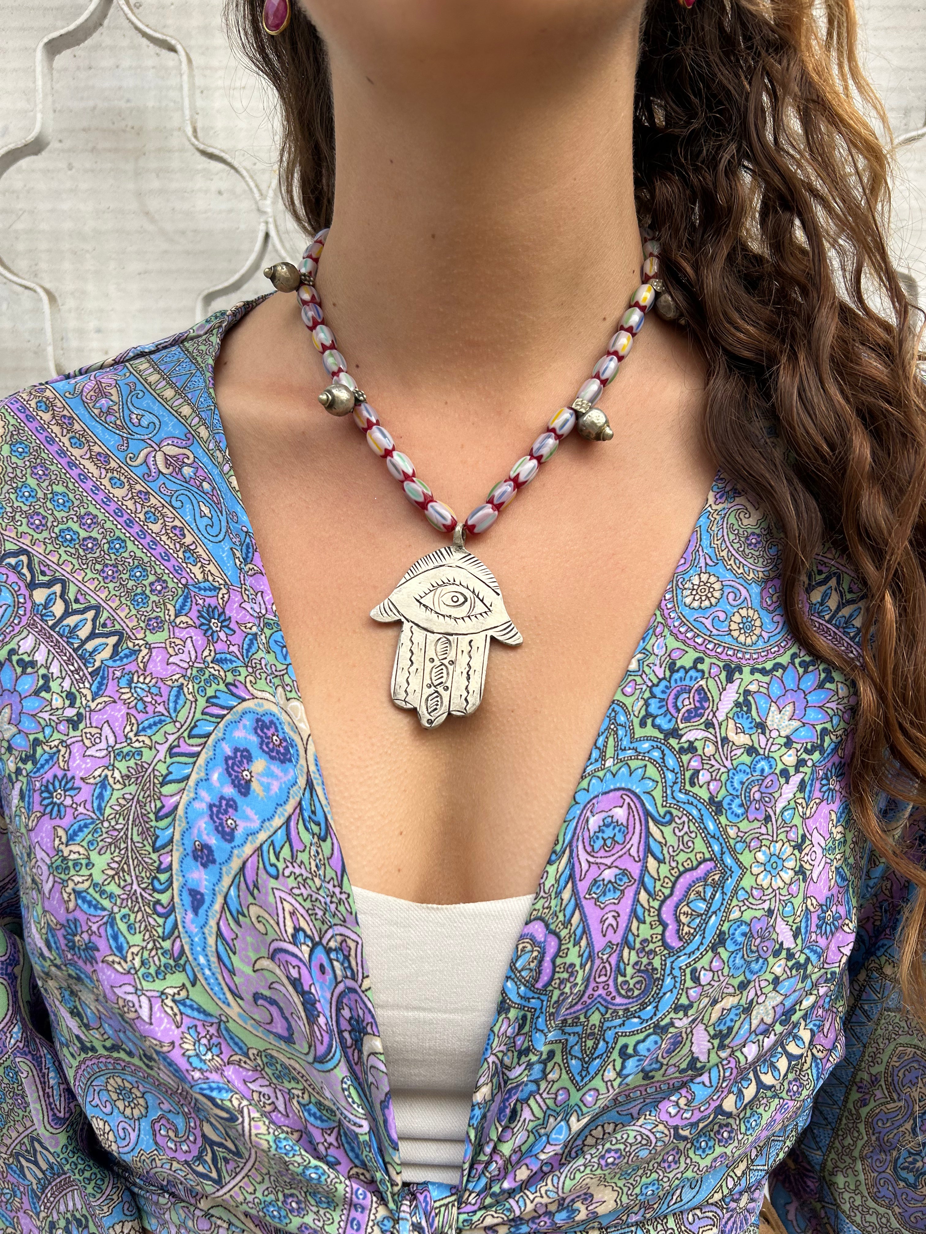 Statement Hamsa Necklace