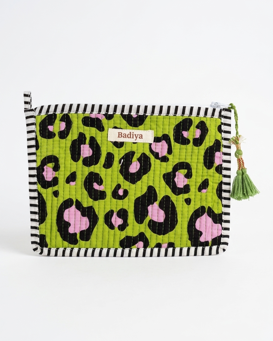 Pouch - Green Leopard