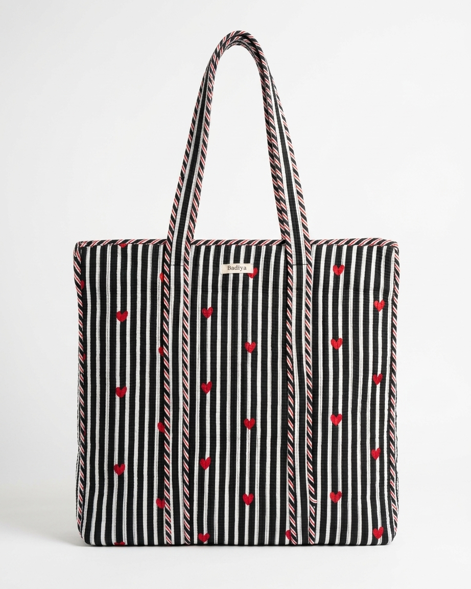 Black Heart Tote