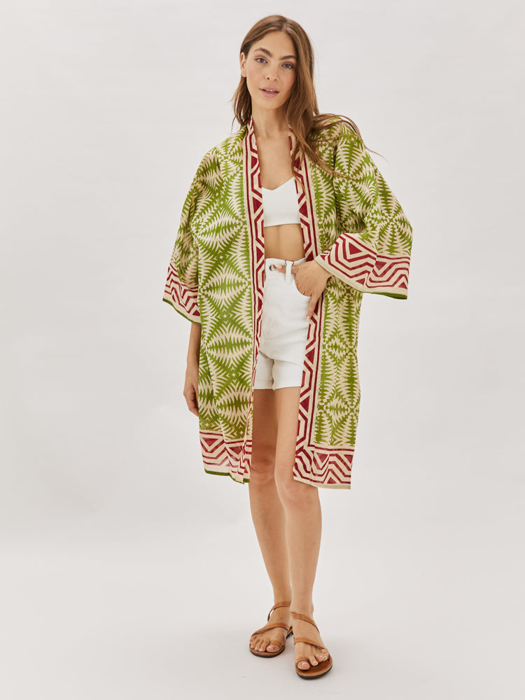 Cotton Print Kimono