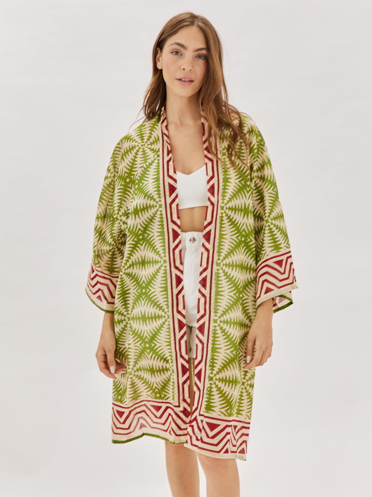 Cotton Print Kimono