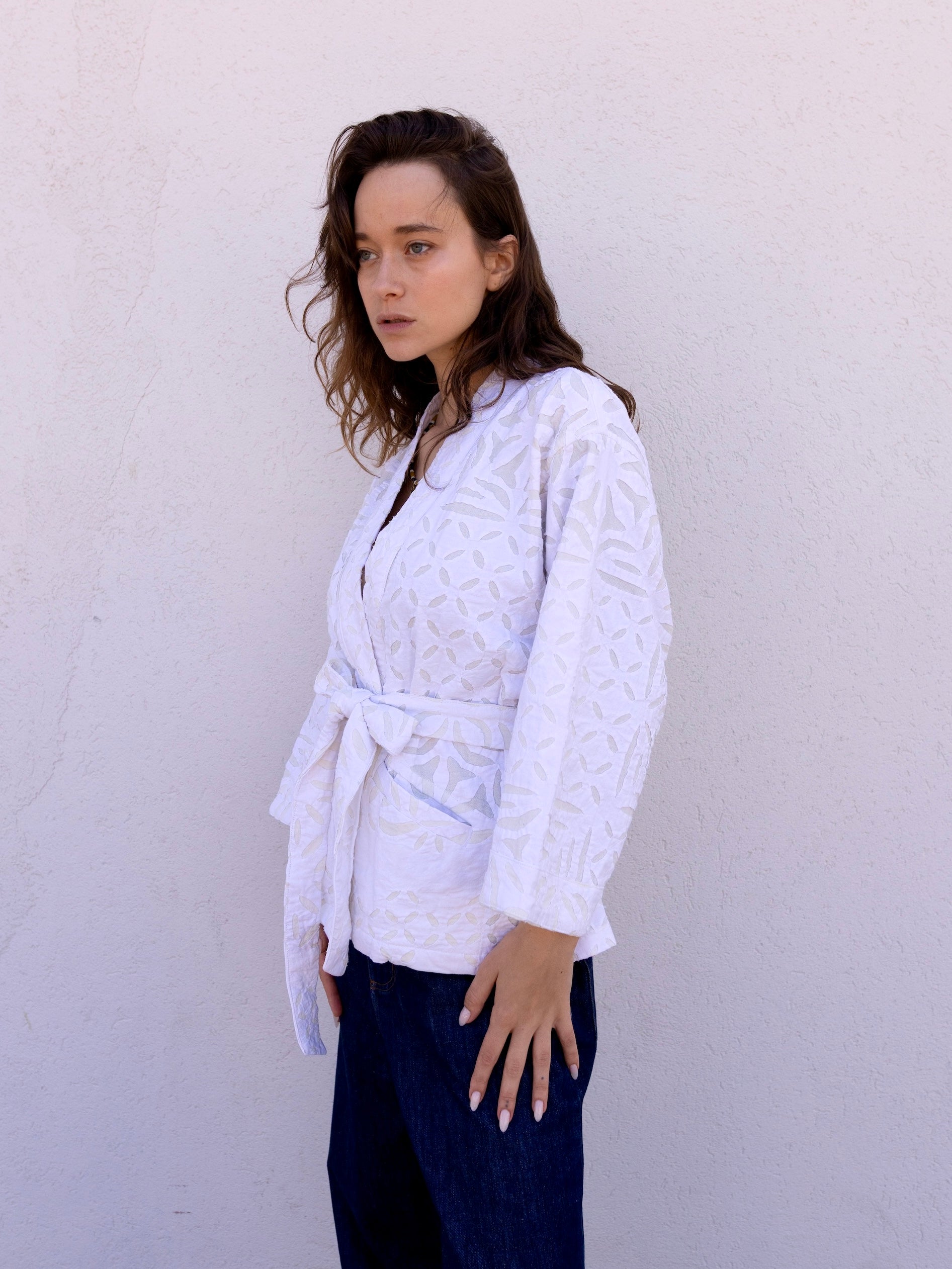 White Cotton Adina Jacket