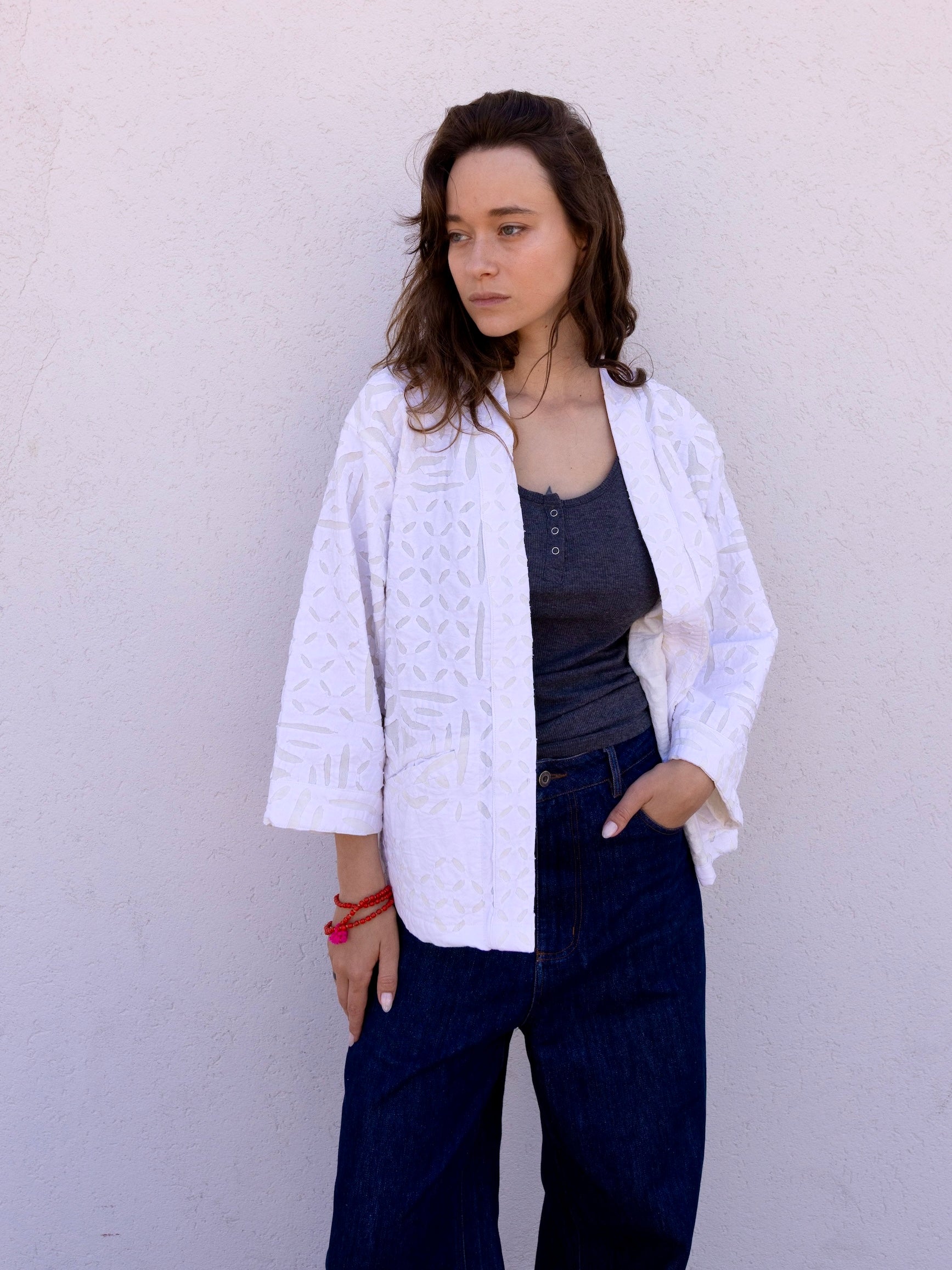 White Cotton Adina Jacket