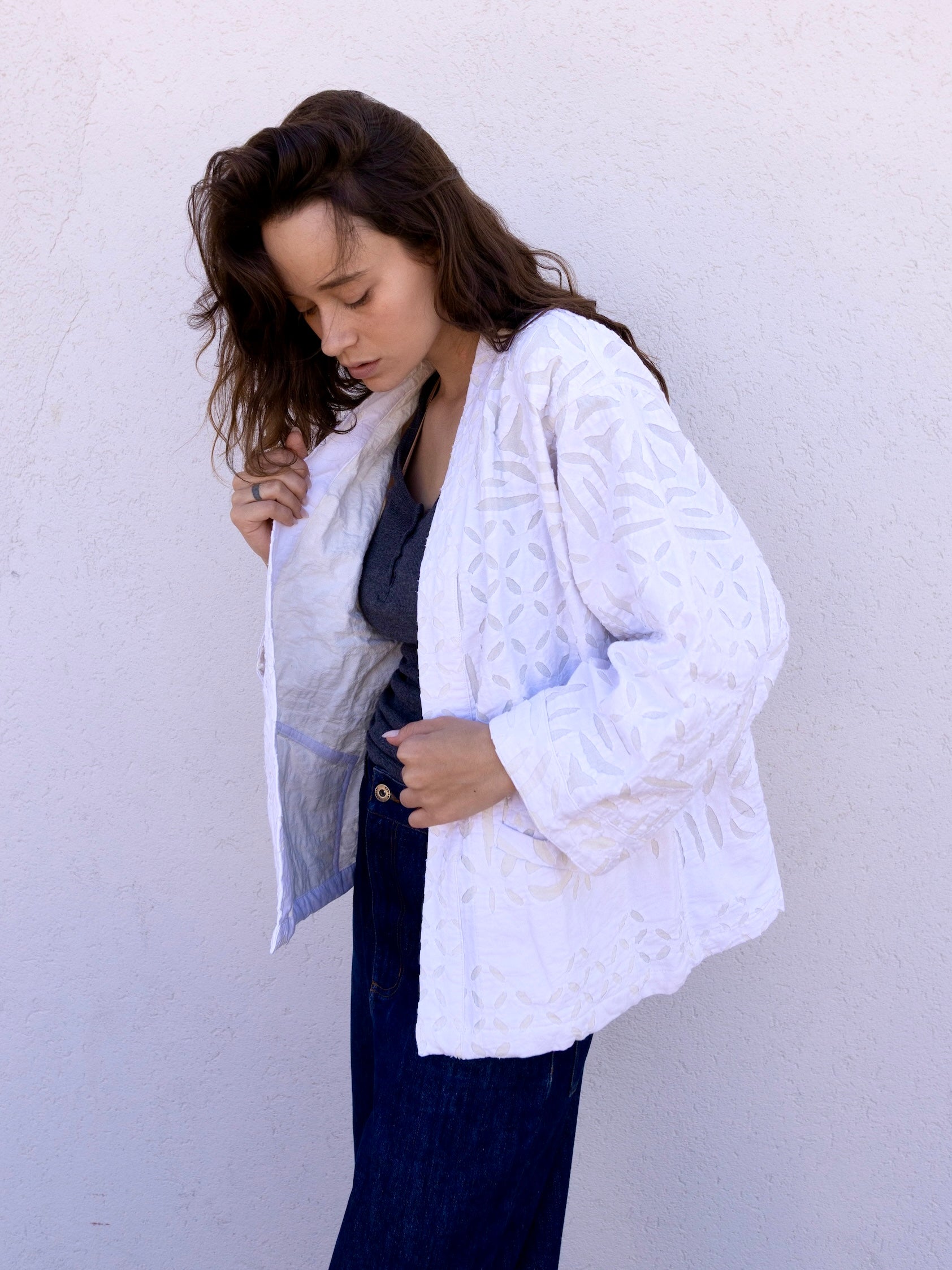 White Cotton Adina Jacket