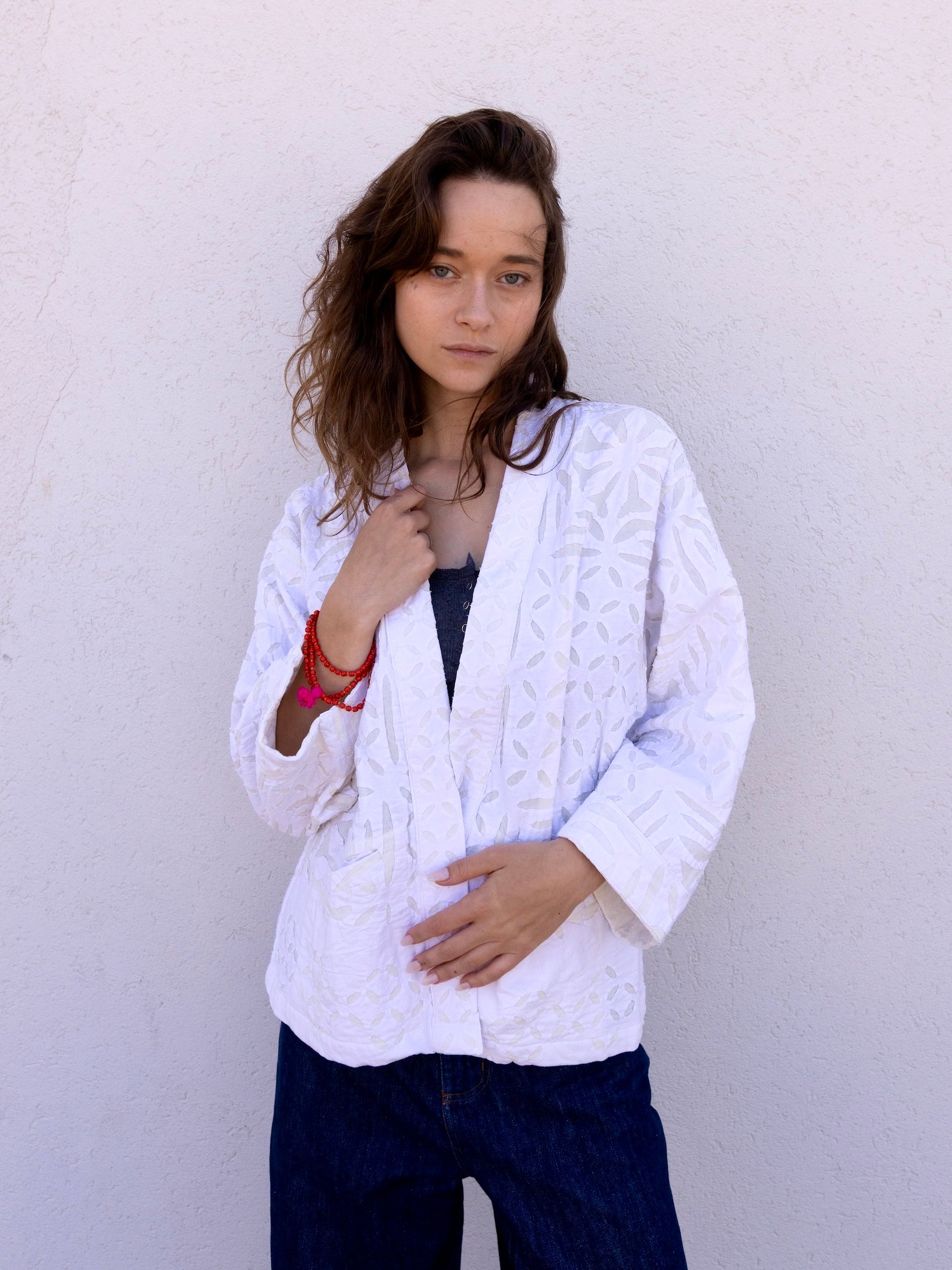 White Cotton Adina Jacket
