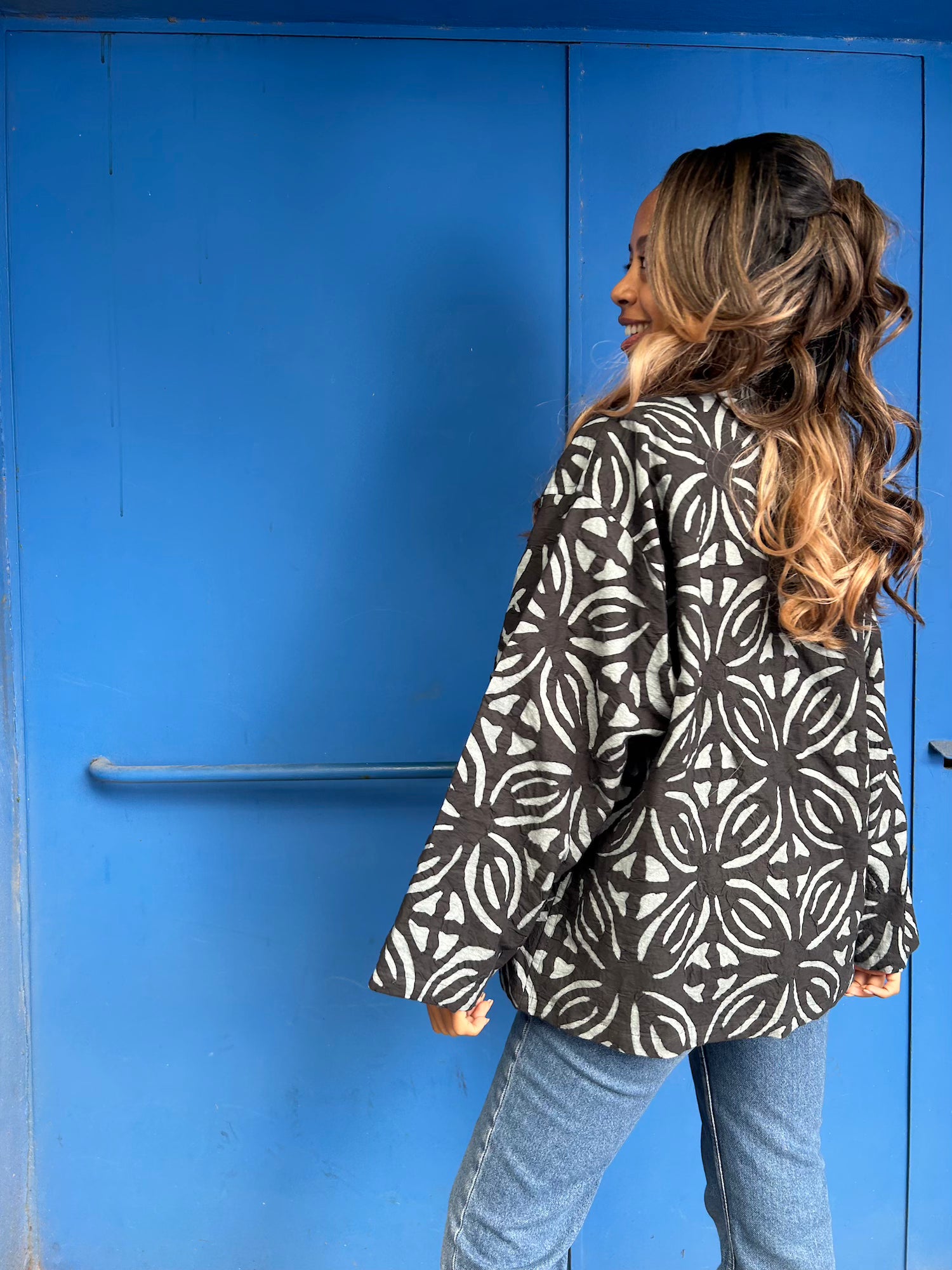 Black Cotton Adina Jacket