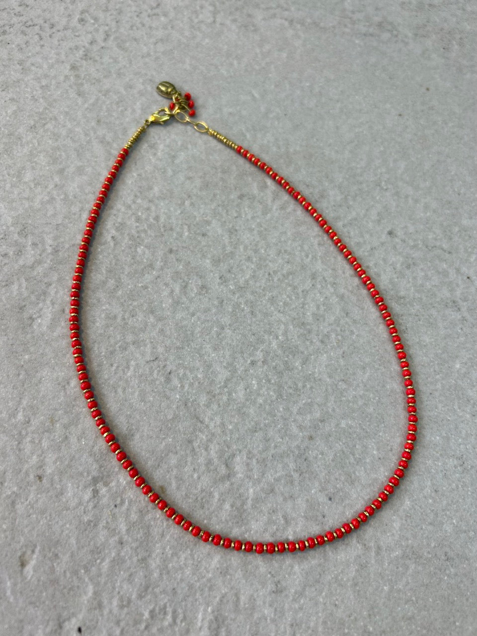 Natasha Beaded Necklace - Red