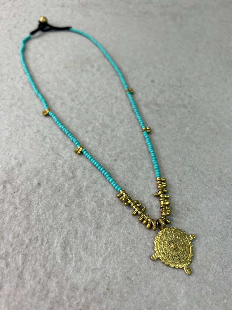 Natasha Spiral Necklace - Turquoise