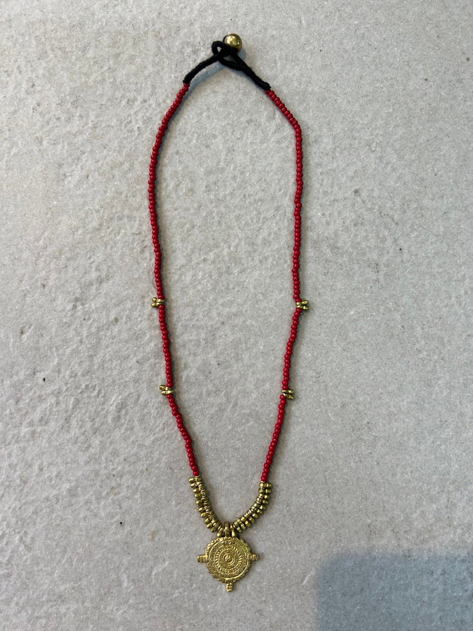 Natasha Spiral Necklace - Red