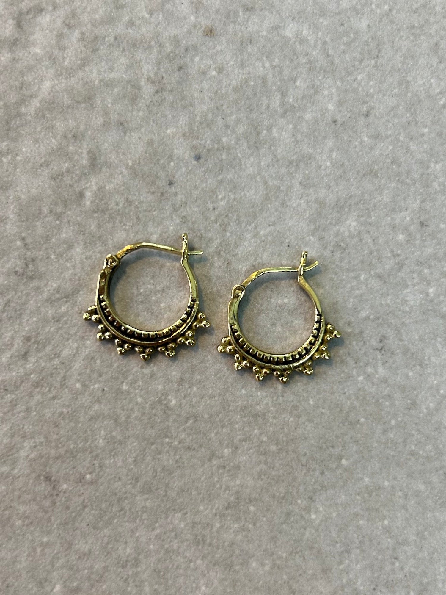 Mini Brass Earrings