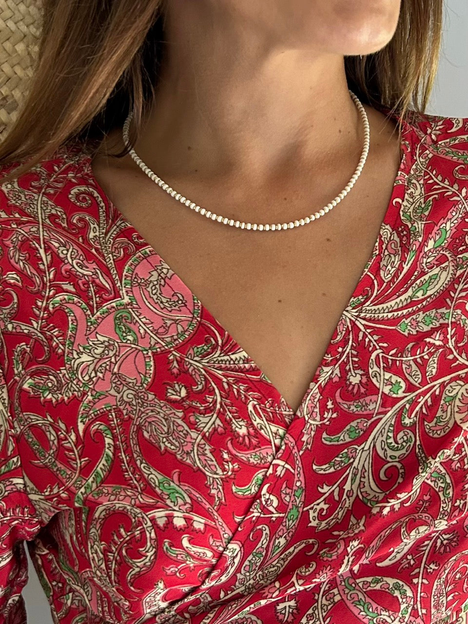 Natasha Beaded Necklace - White