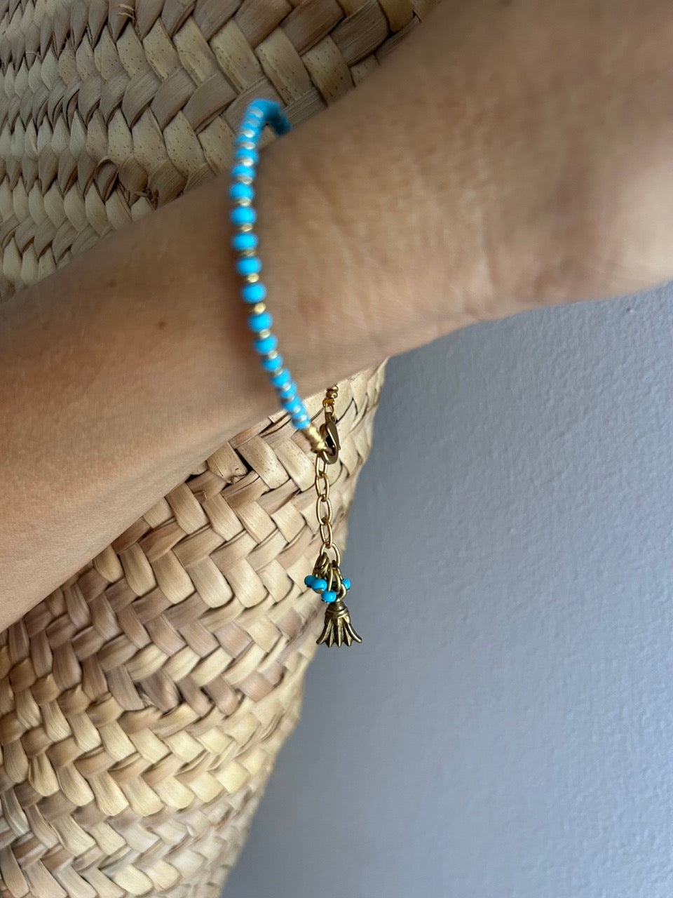 Natasha Beaded Bracelet - Lt. Blue