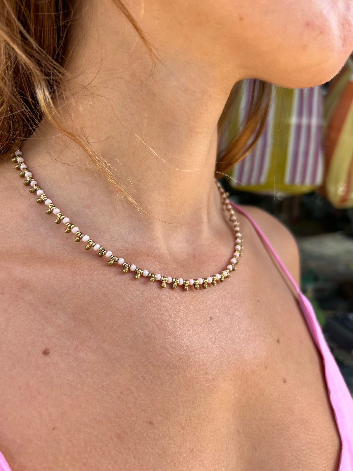 Natasha Rich Necklace (short) - White