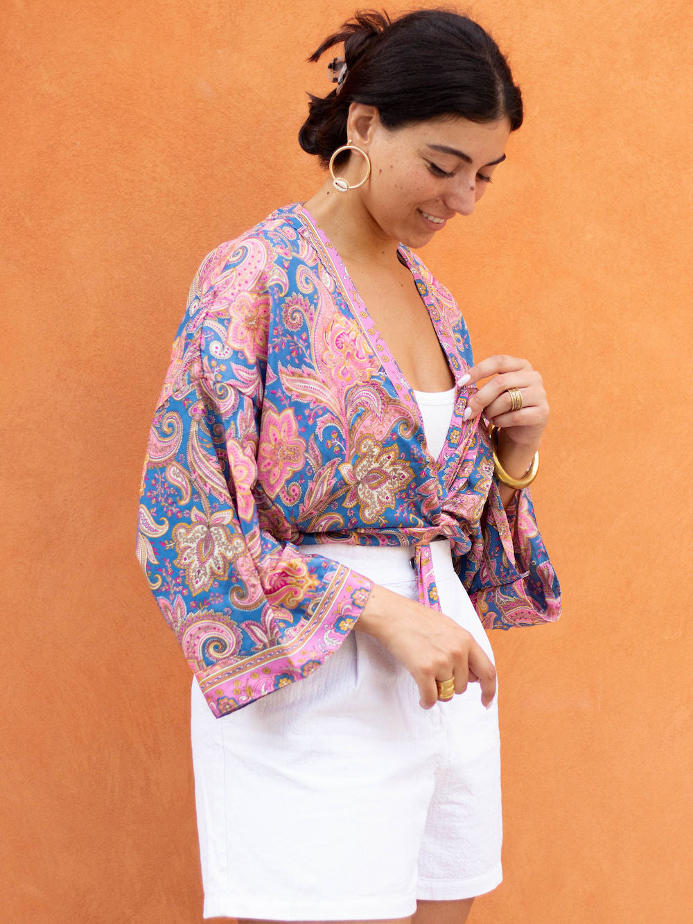 Blue Lotus Kimono 