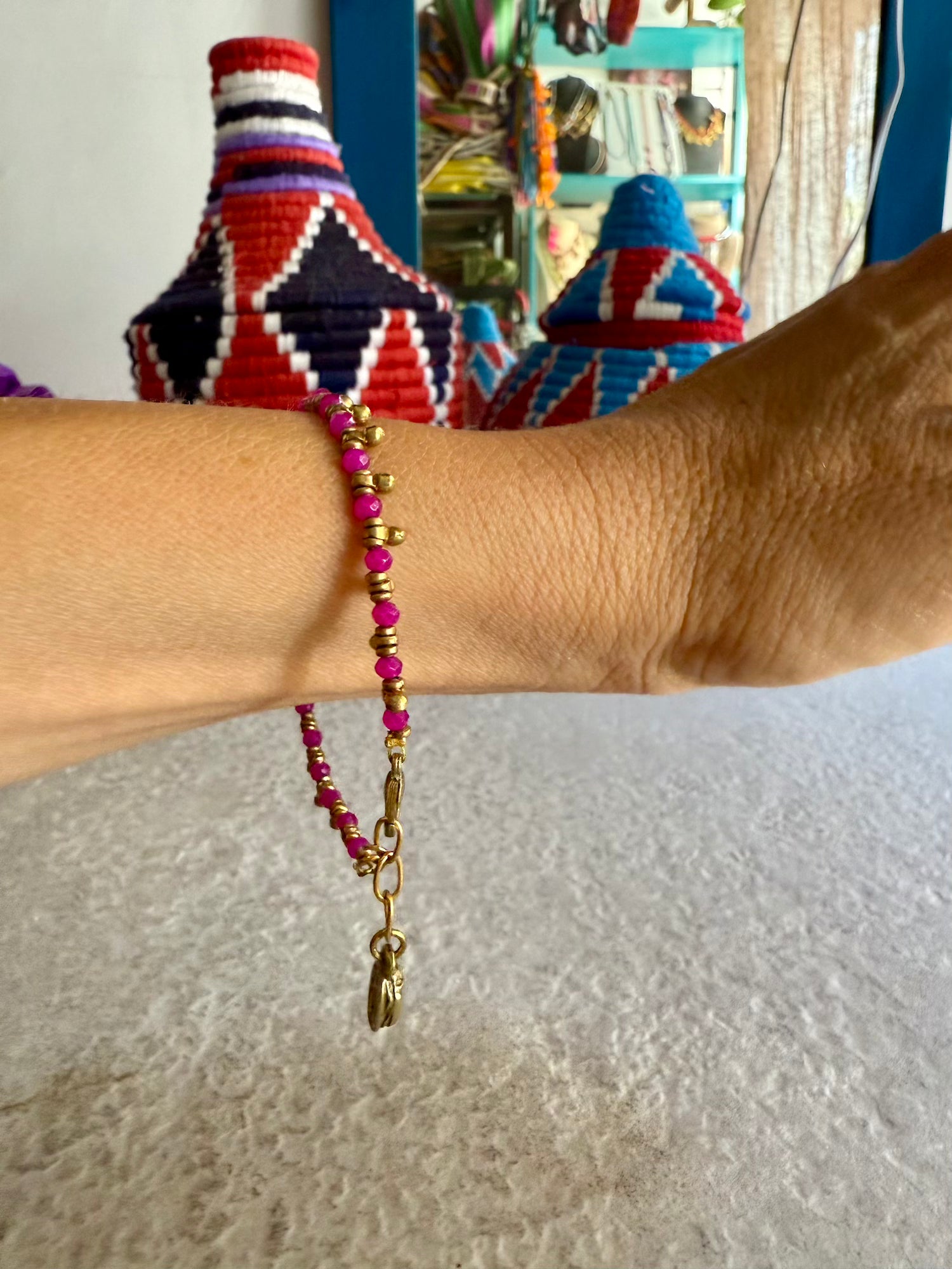 Natasha Beaded Bracelet - Pink