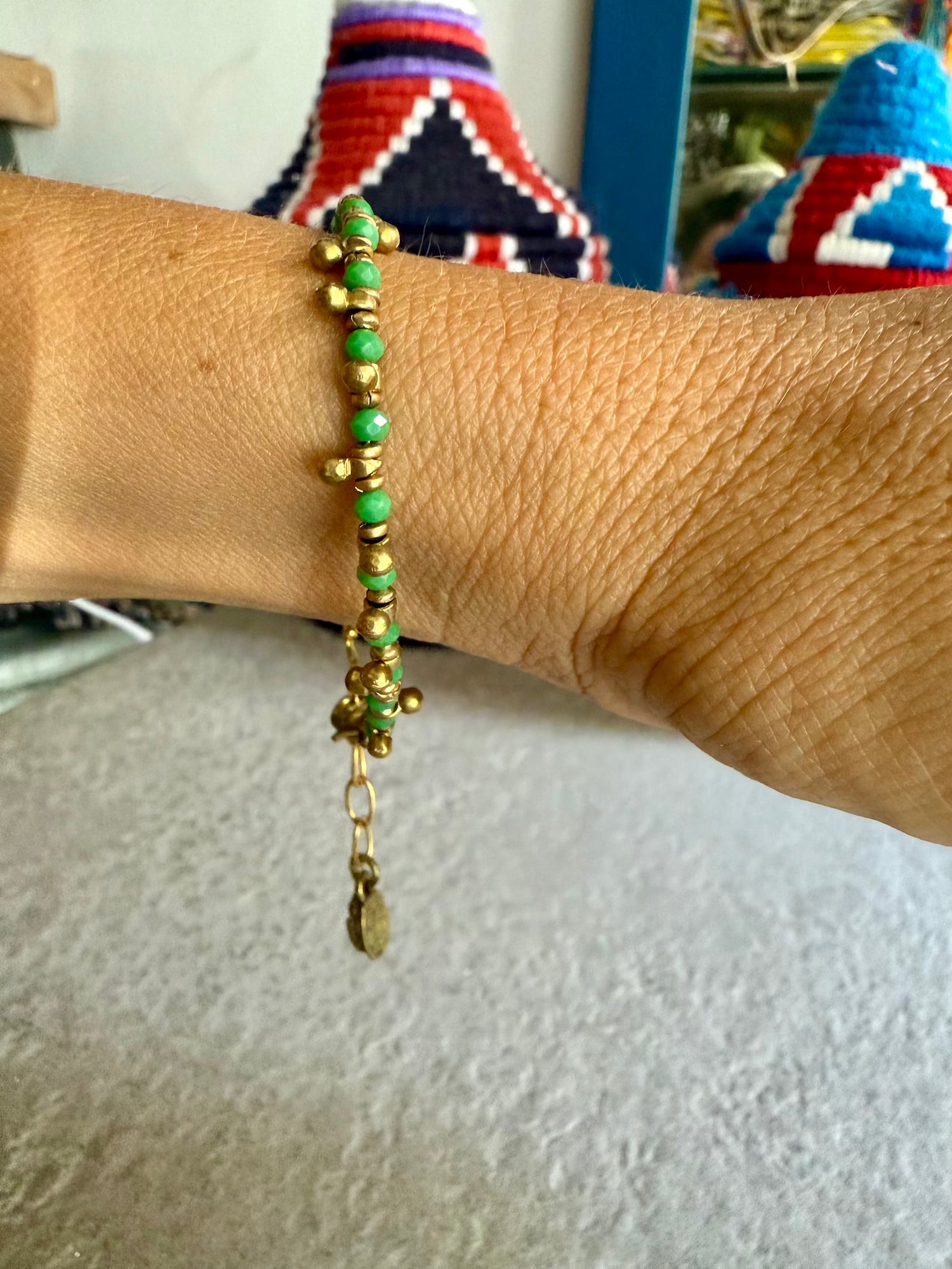 Natasha Beaded Bracelet - Lt. Green