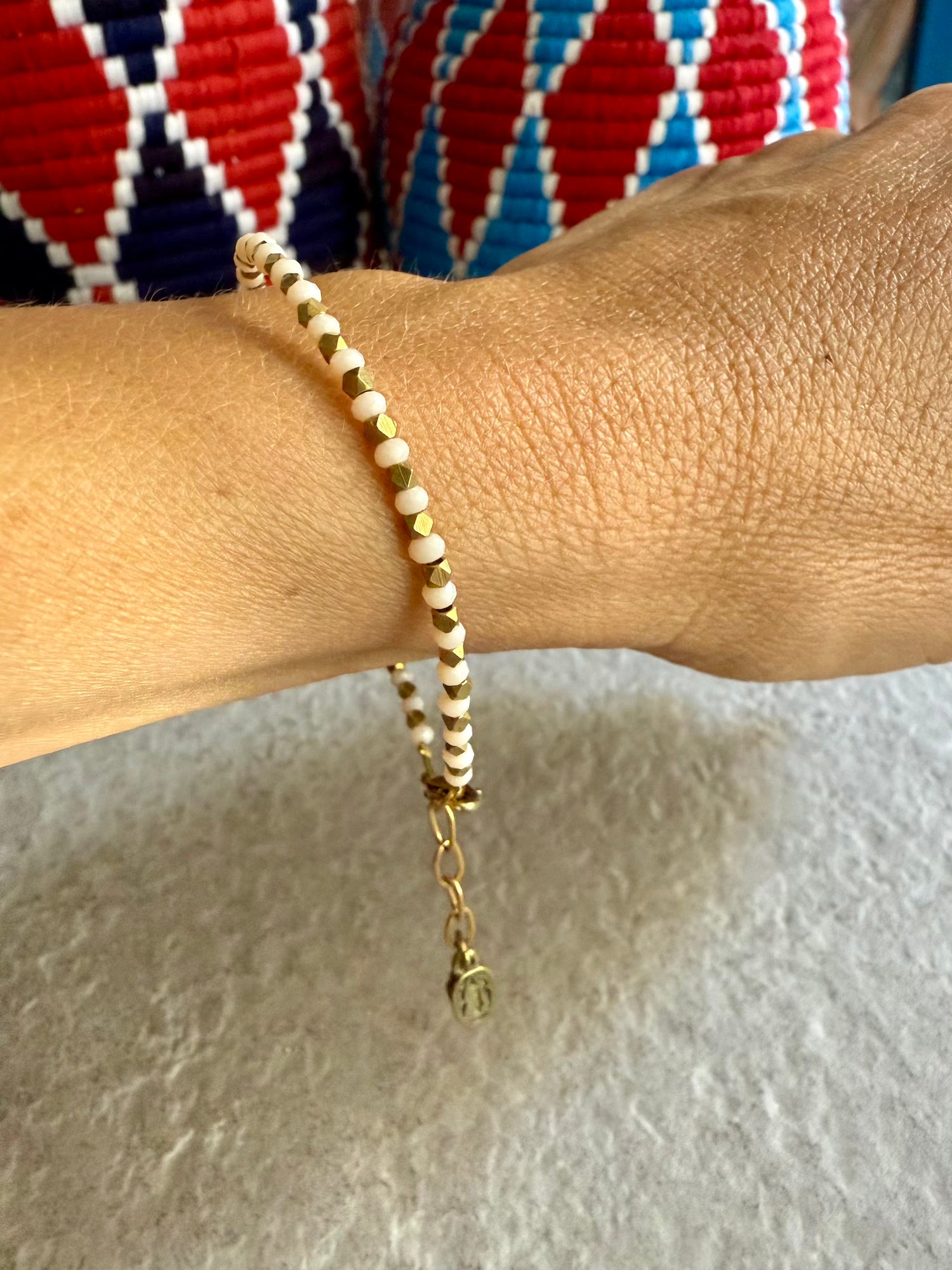 Natasha Beaded Bracelet - White