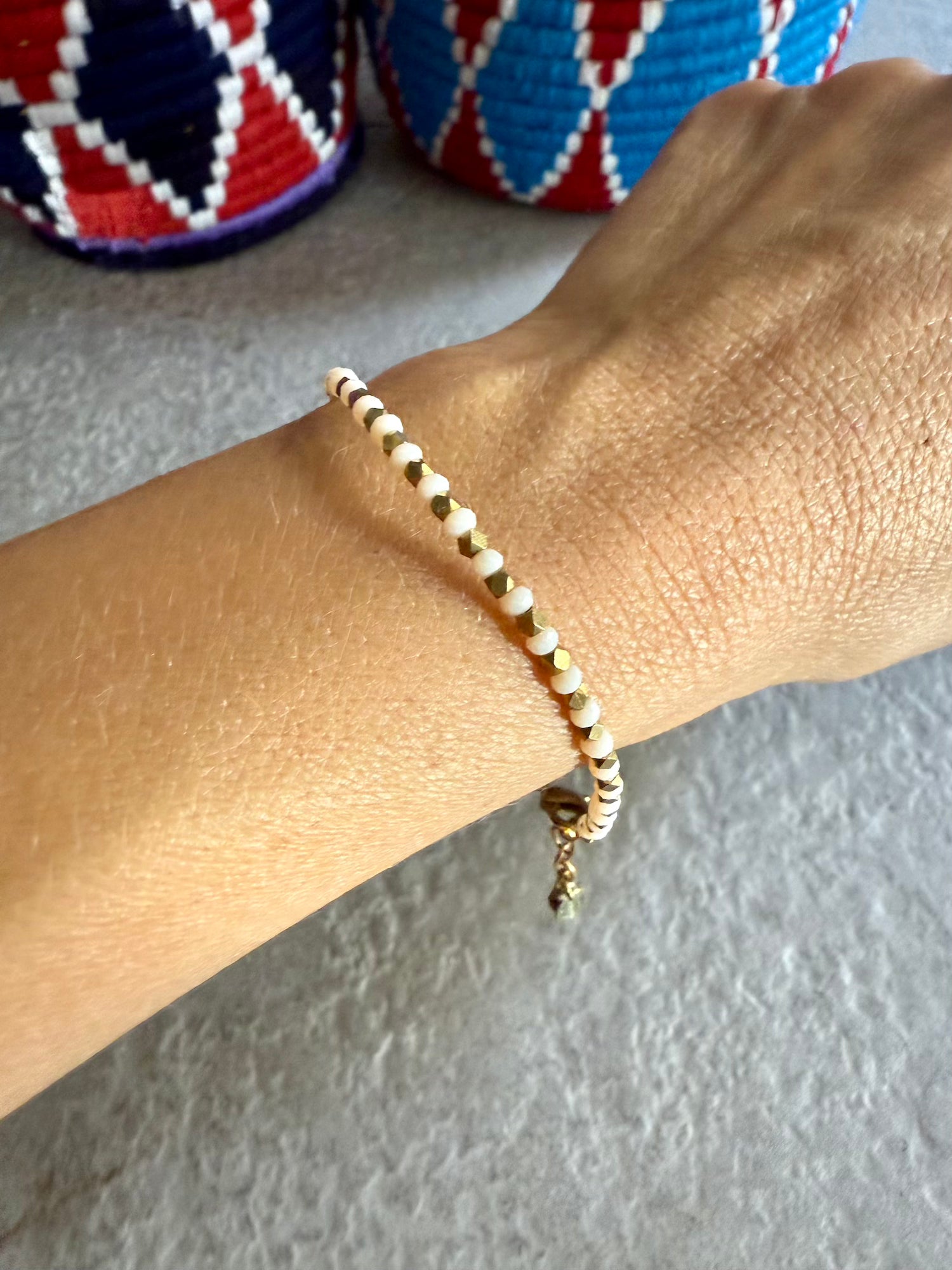 Natasha Beaded Bracelet - White