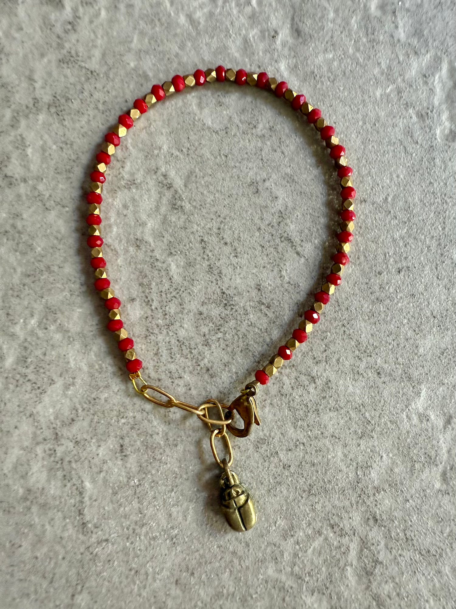 Natasha Beaded Bracelet - Red