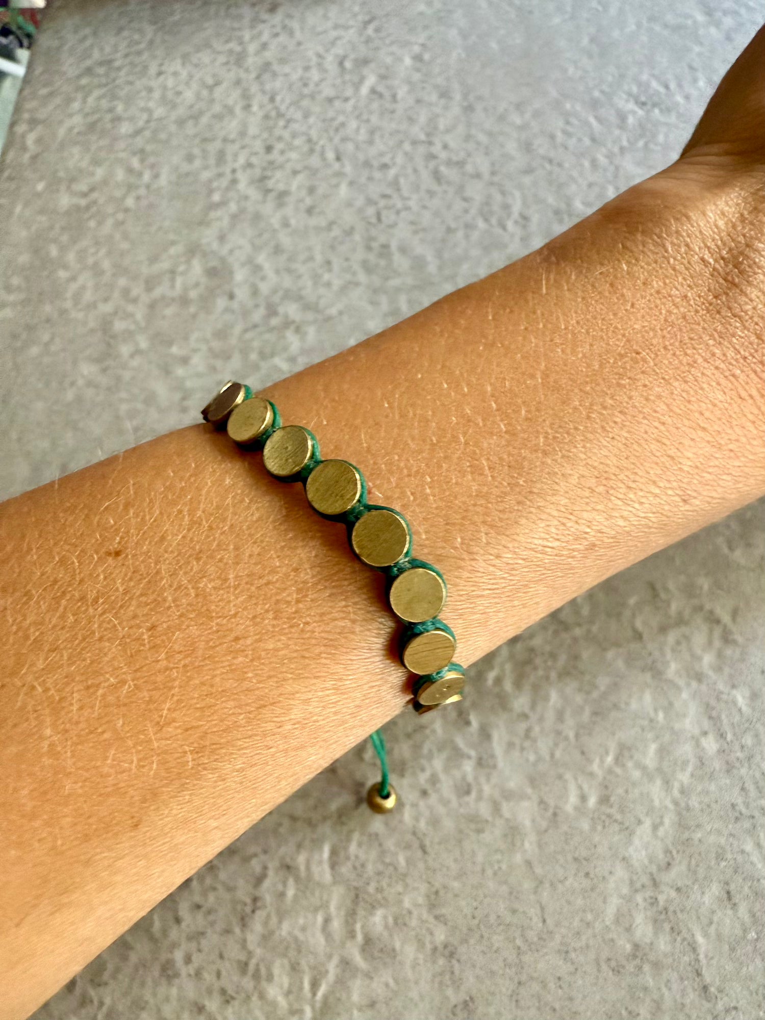 Macrame Brass Bracelet