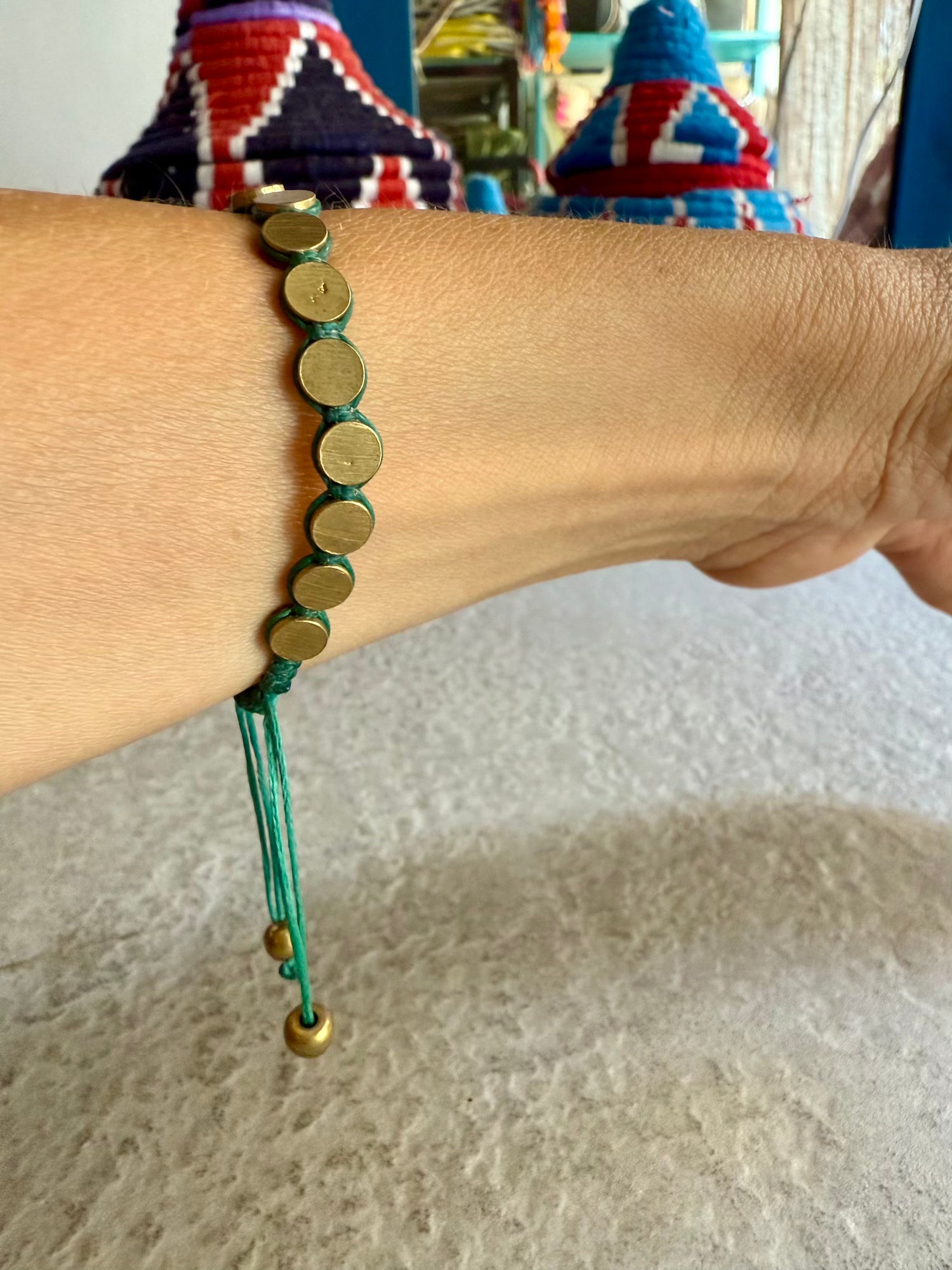 Macrame Brass Bracelet