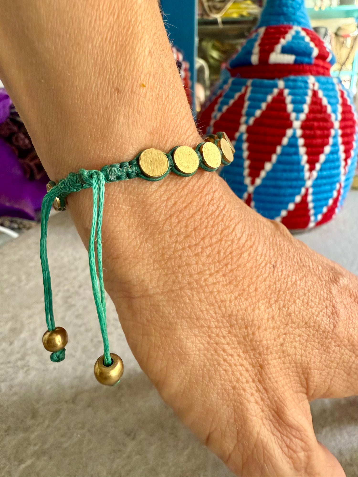 Macrame Brass Bracelet