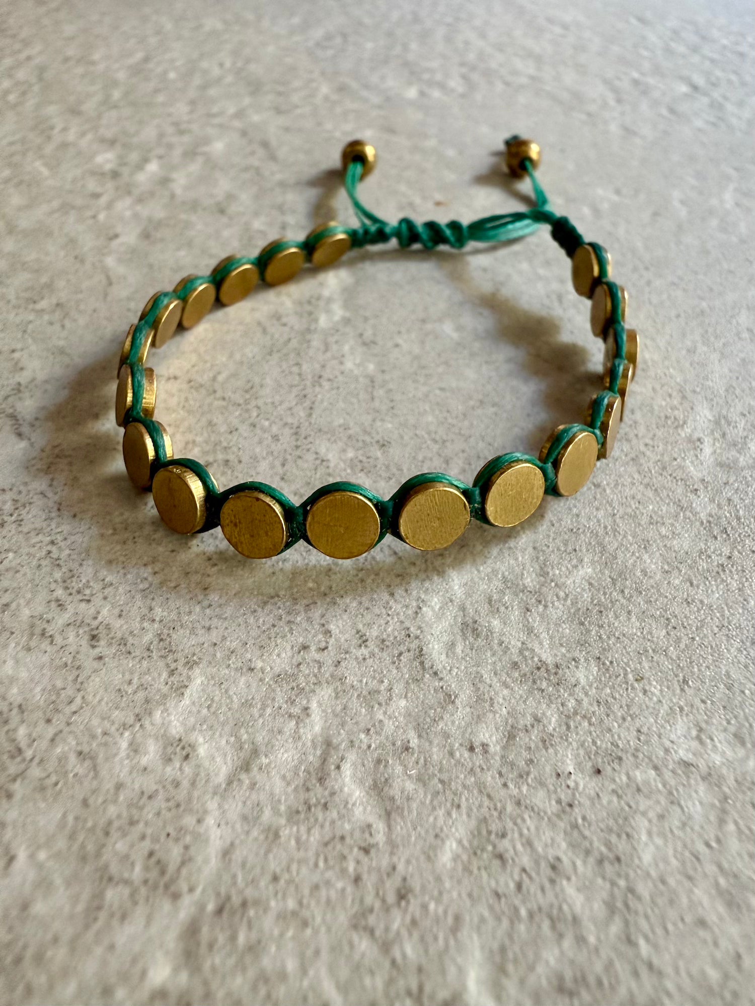 Macrame Brass Bracelet