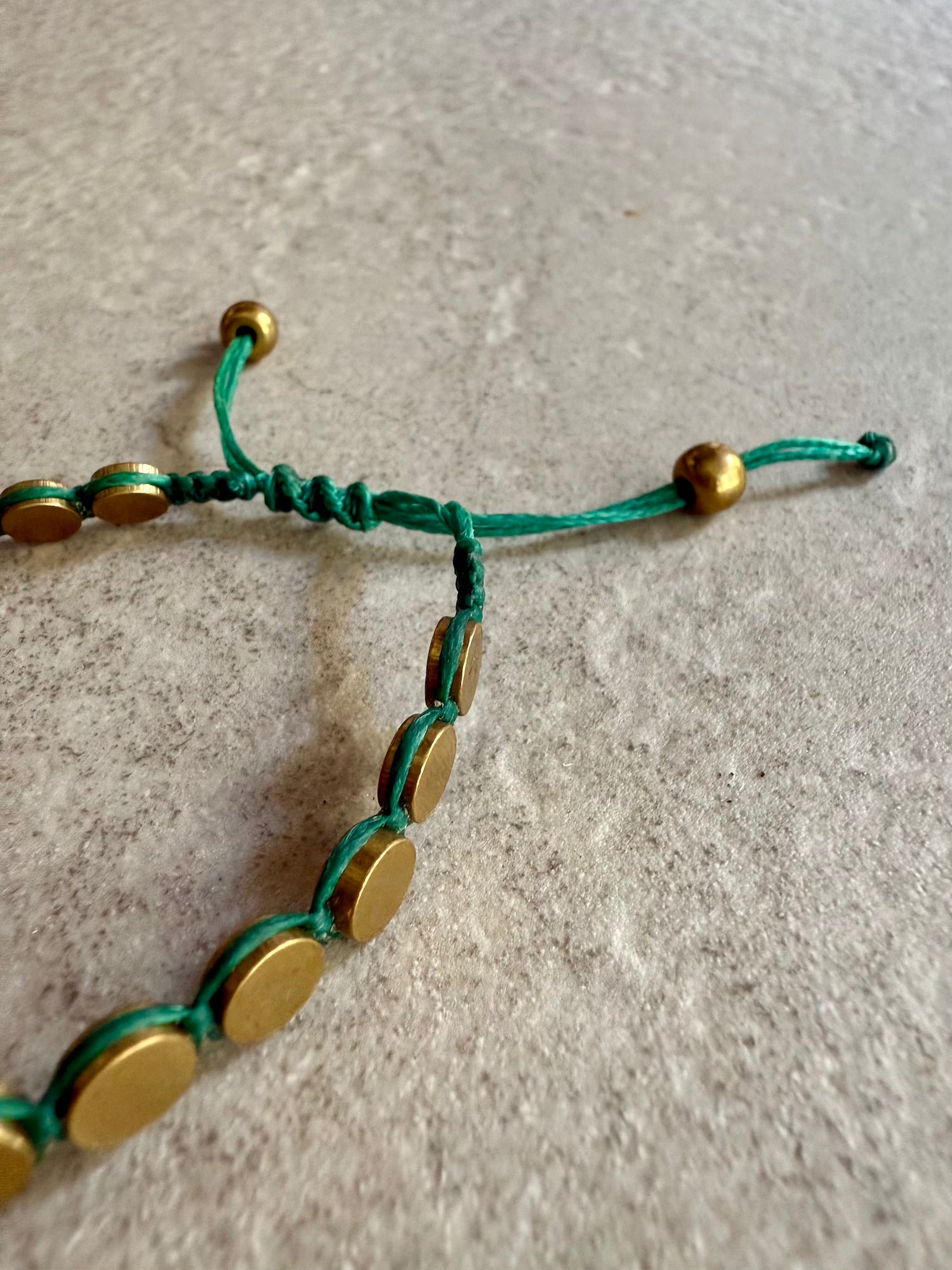 Macrame Brass Bracelet