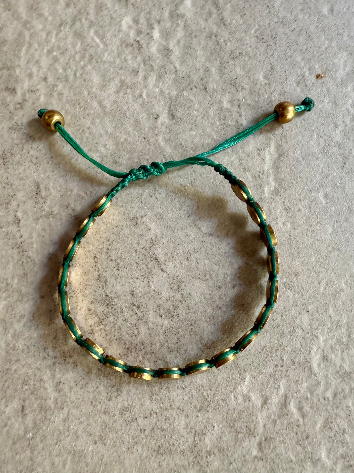 Macrame Brass Bracelet