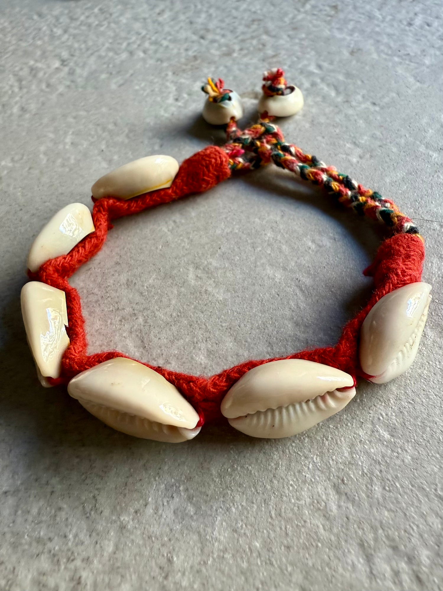Baba Shell Anklet - Orange