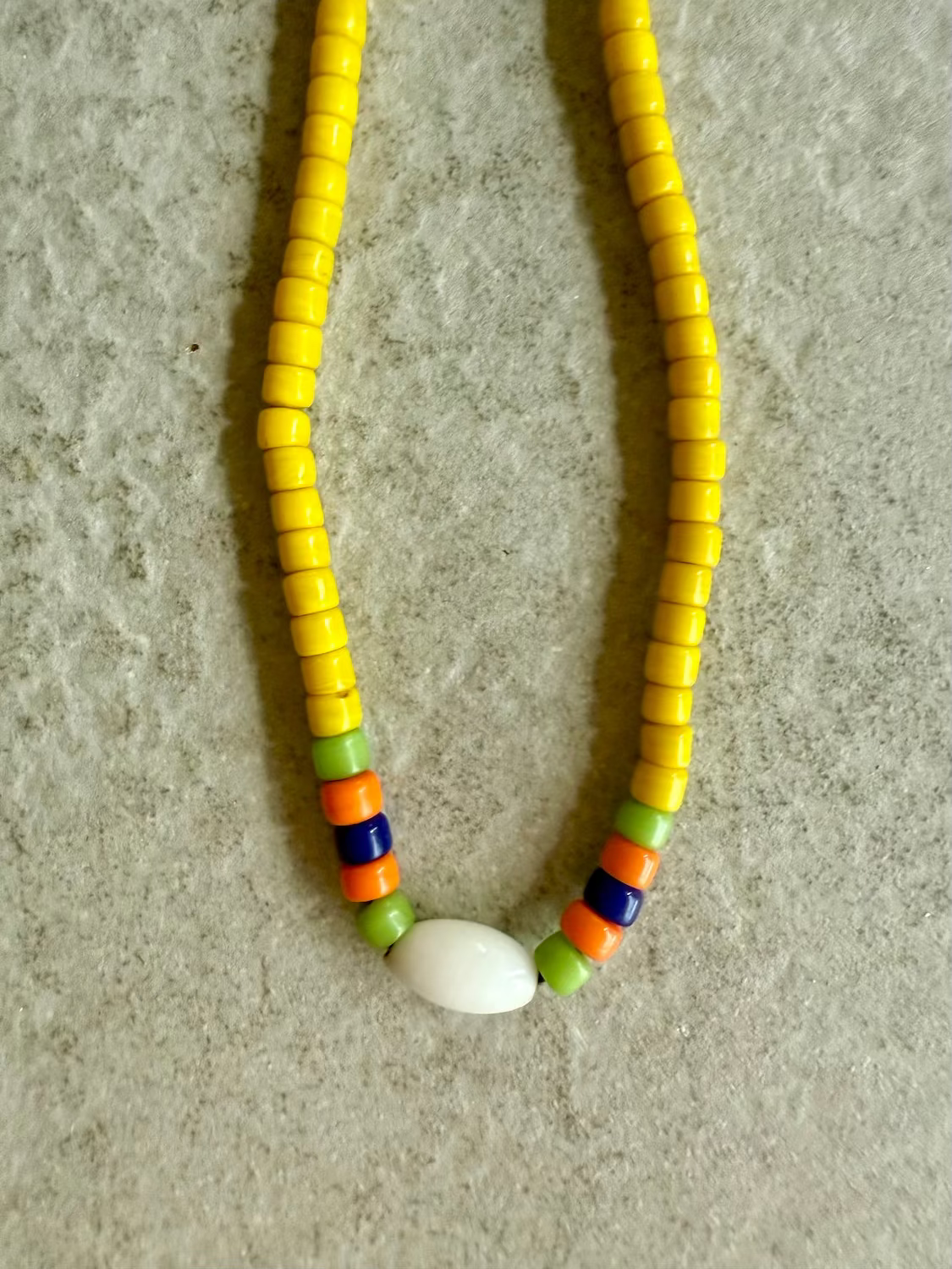 Nagaland Single Necklace - Yellow