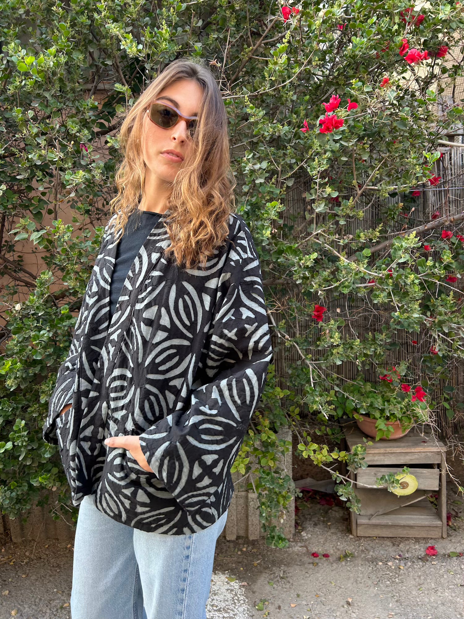 Black Cotton Adina Jacket