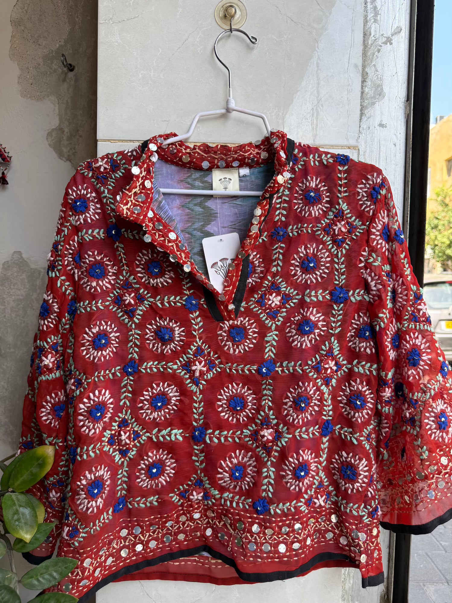 Petite Embroidered Blouse