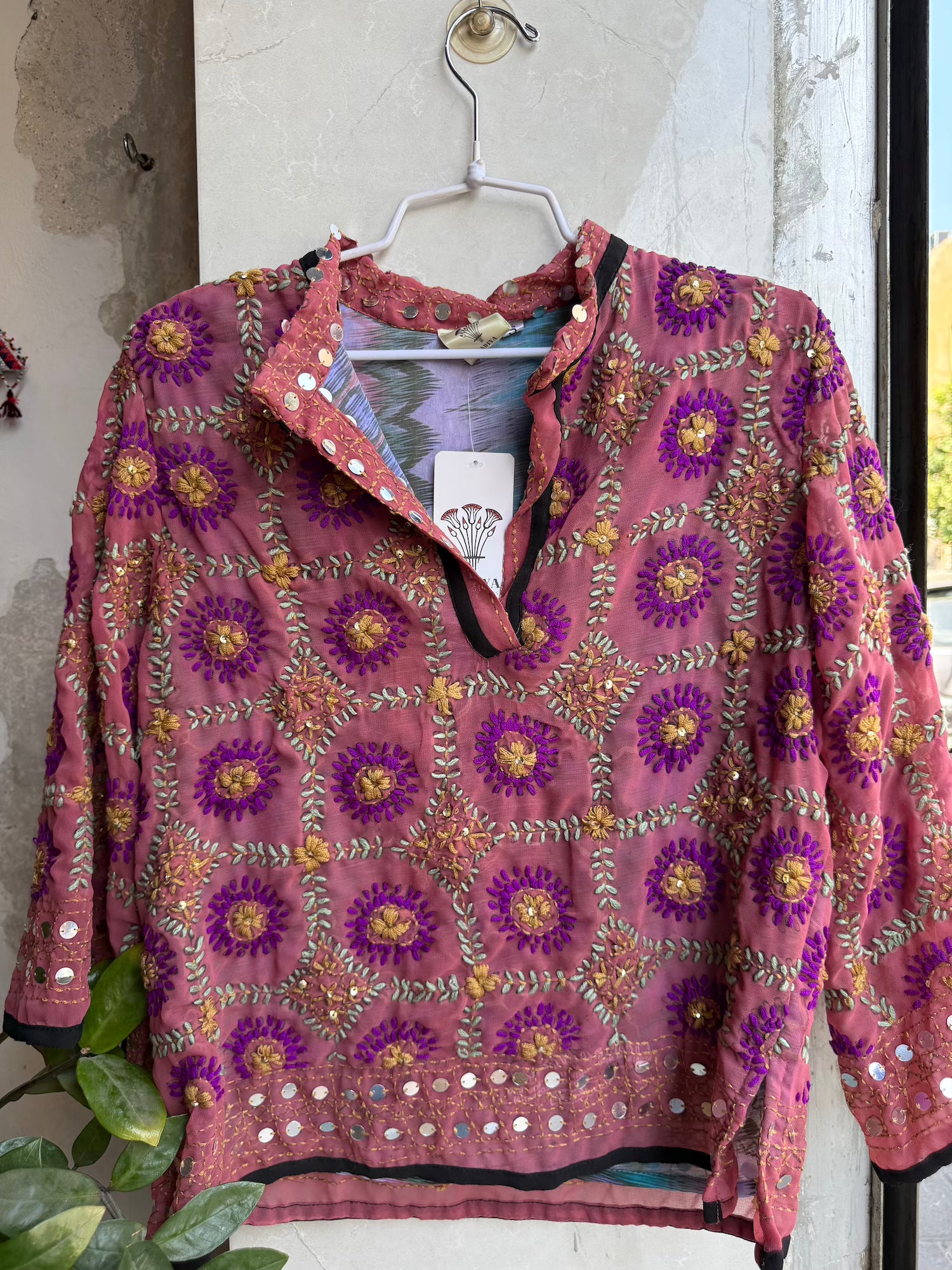 Petite Embroidered Blouse