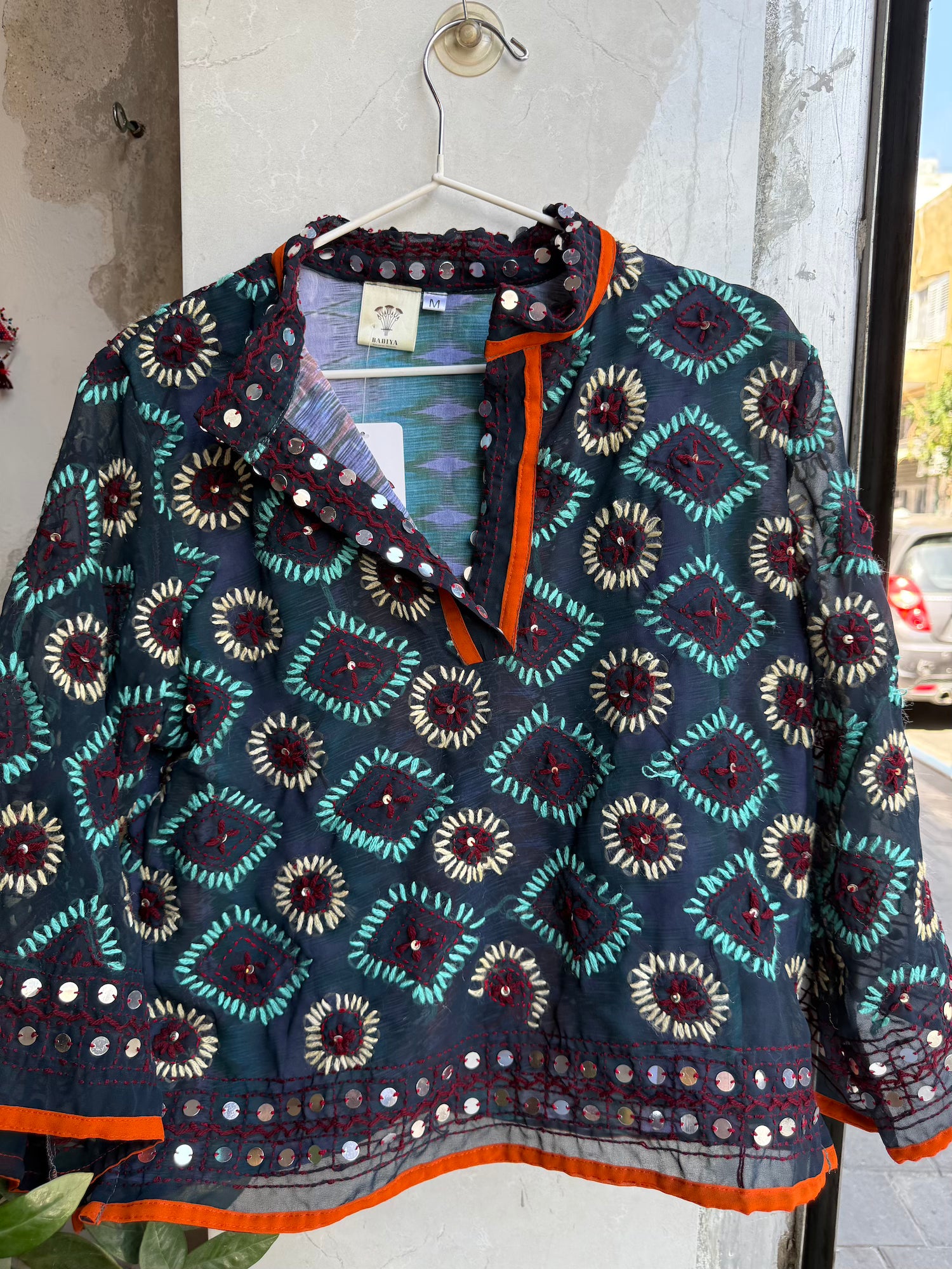 Petite Embroidered Blouse