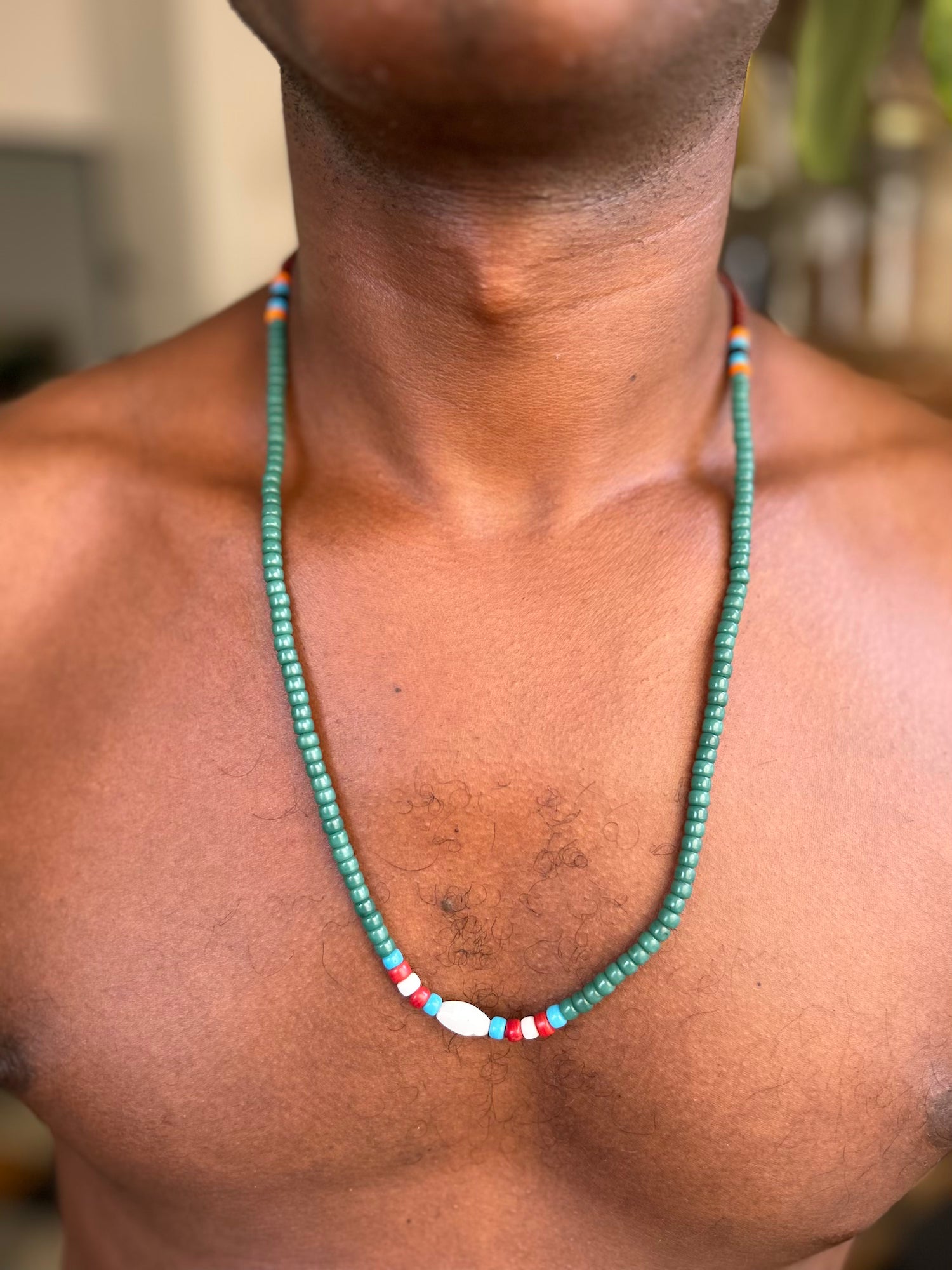 Nagaland Single Necklace - Dark Green